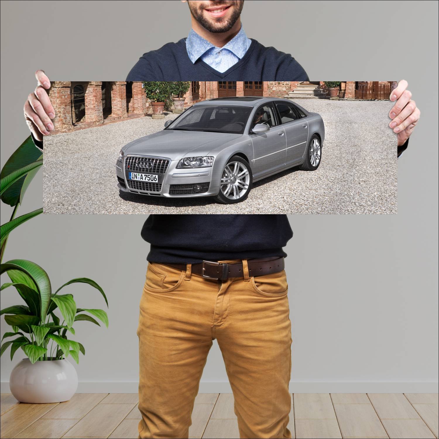 Cuadro grande 30x80cm 2006 audi s8 auto 253 Audi