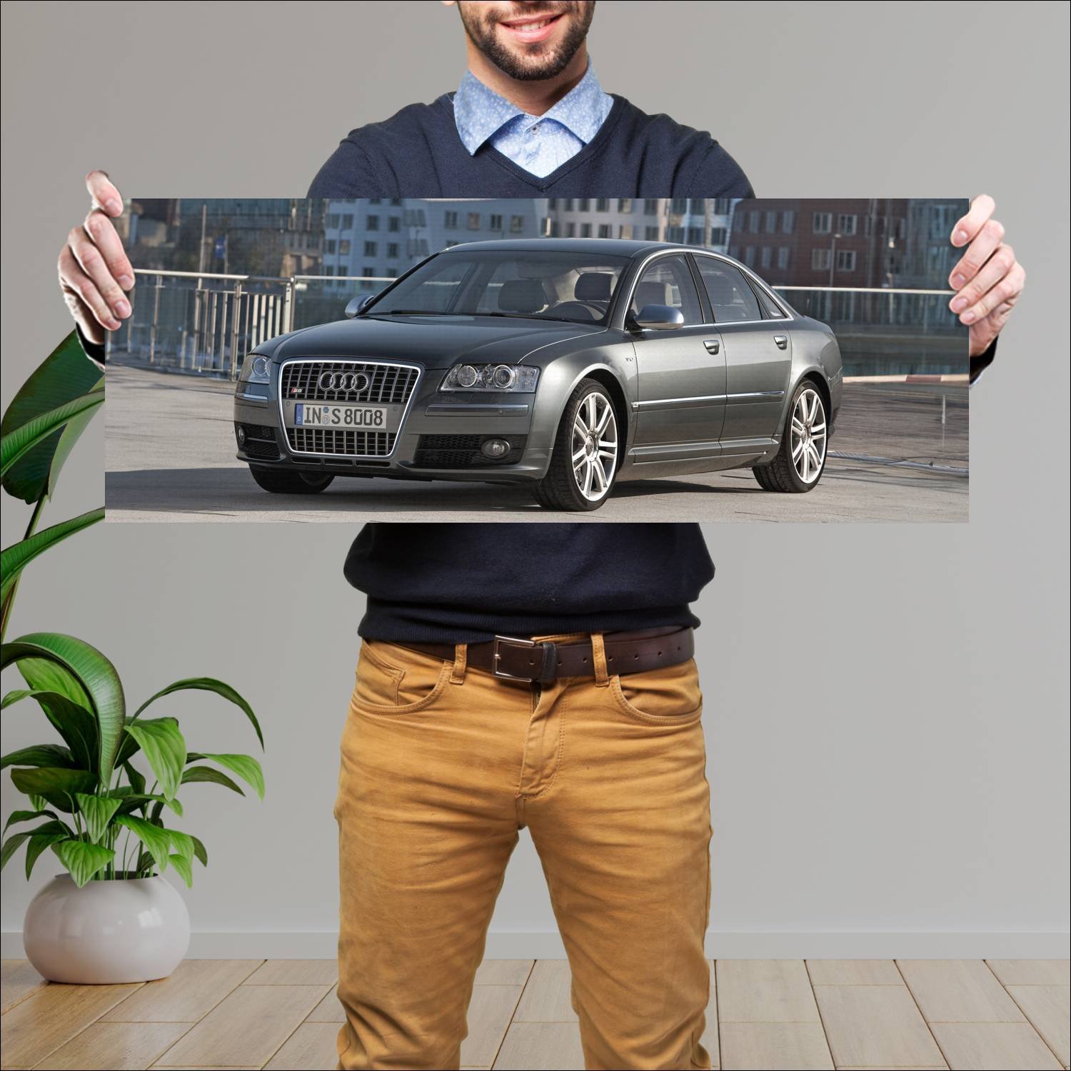 Cuadro grande 30x80cm 2006 audi s8 auto 254 Audi