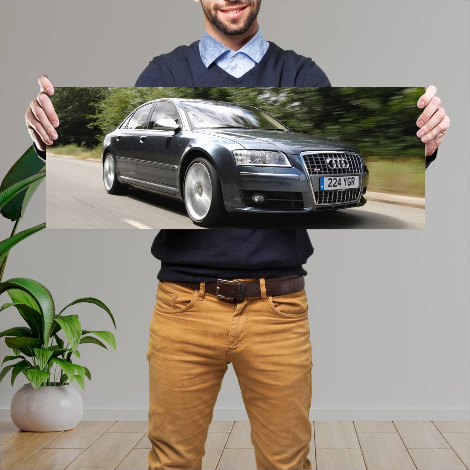 Cuadro grande 30x80cm 2006 audi s8 uk auto 256 Audi