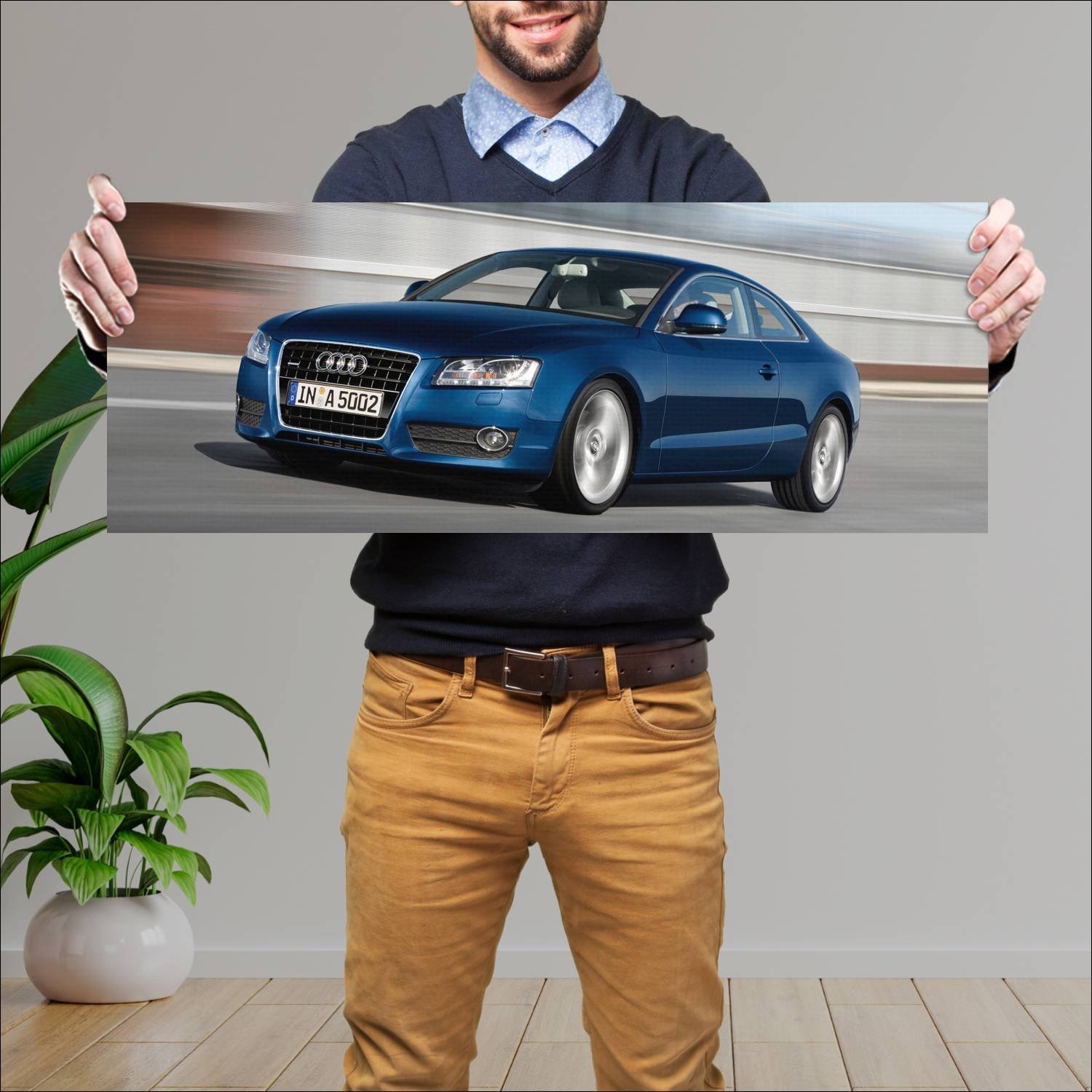 Cuadro grande 30x80cm 2007 audi a5 coupe auto 273 Audi