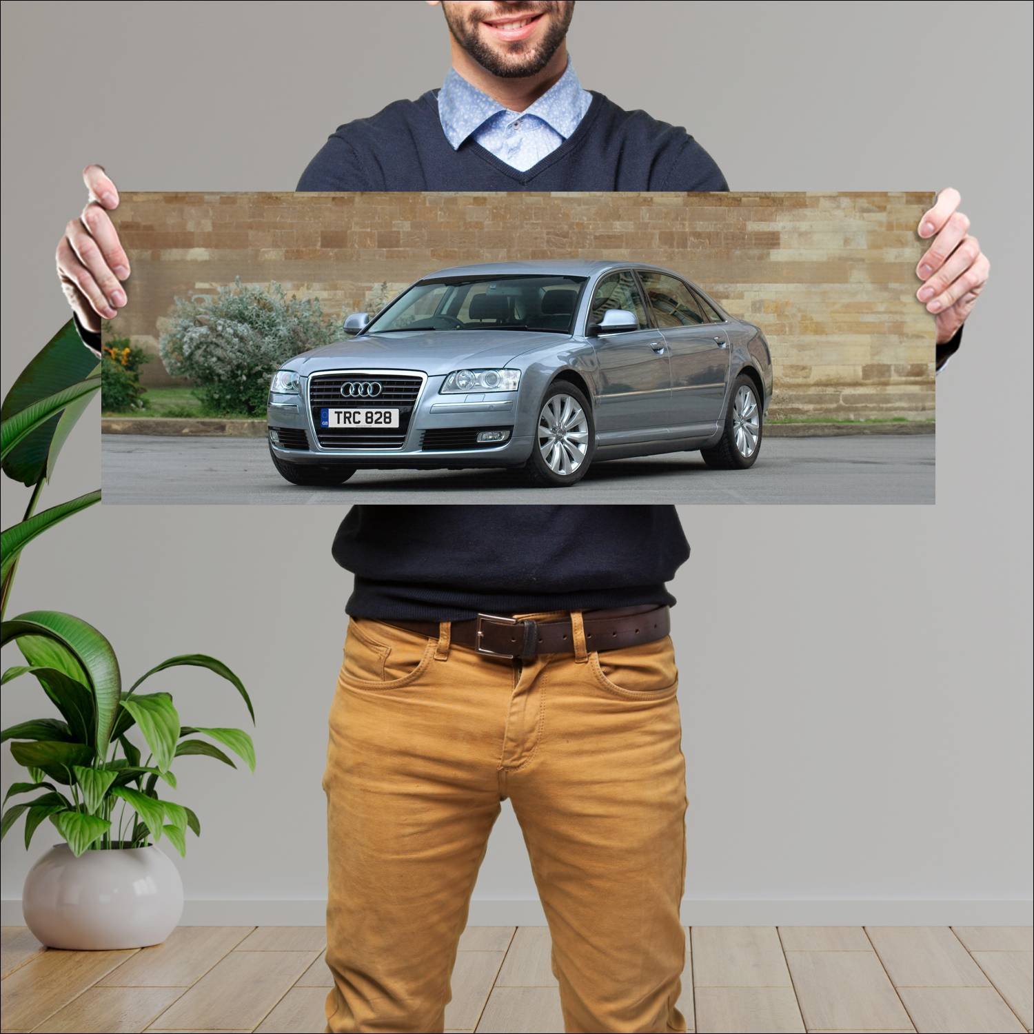 Cuadro grande 30x80cm 2007 audi a8 uk auto 278 Audi