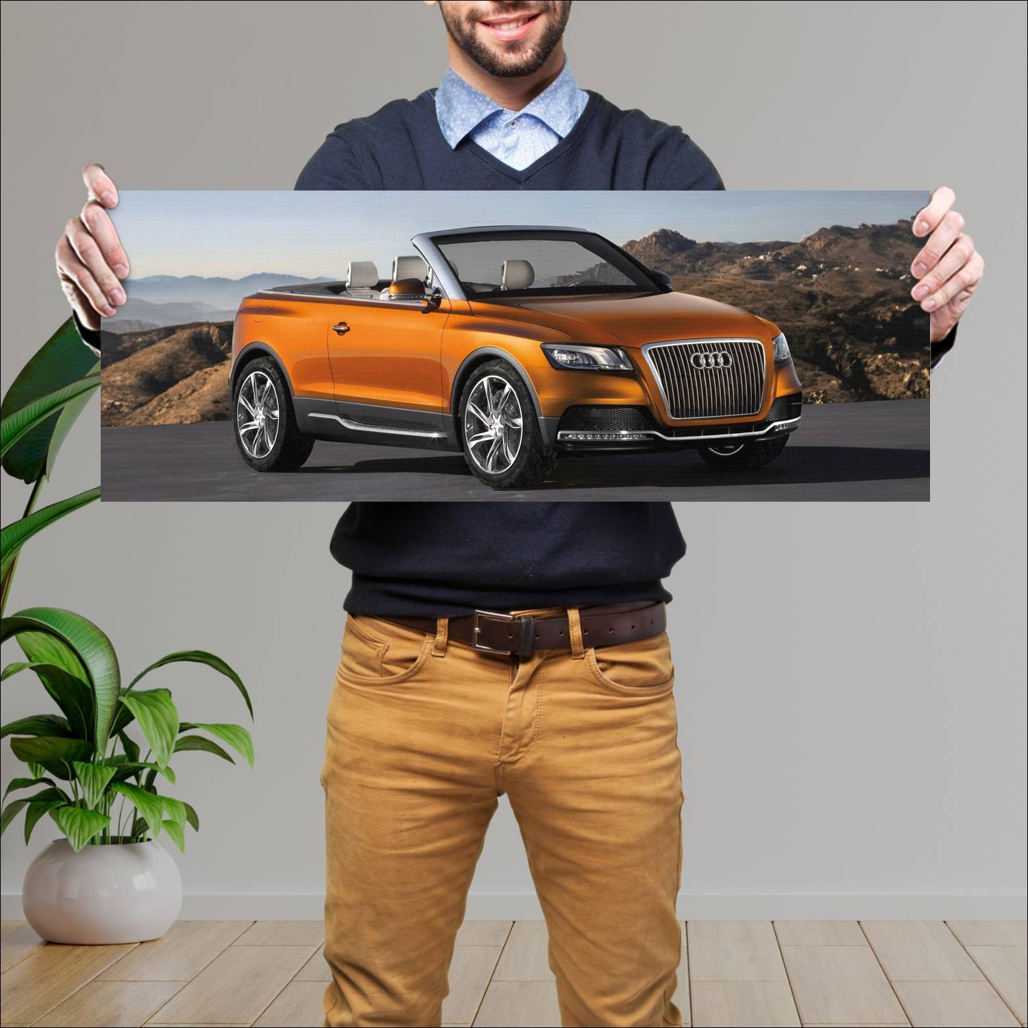 Cuadro grande 30x80cm 2007 audi cross cabriolet qu 280 Audi