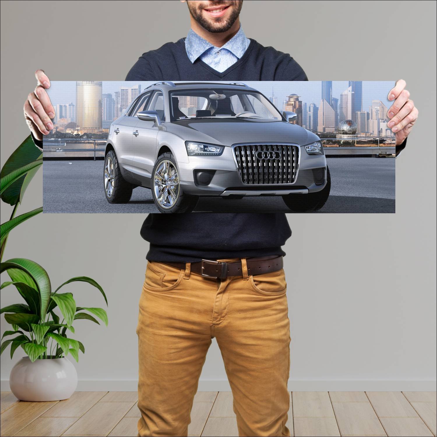 Cuadro grande 30x80cm 2007 audi cross coupe quattr 281 Audi