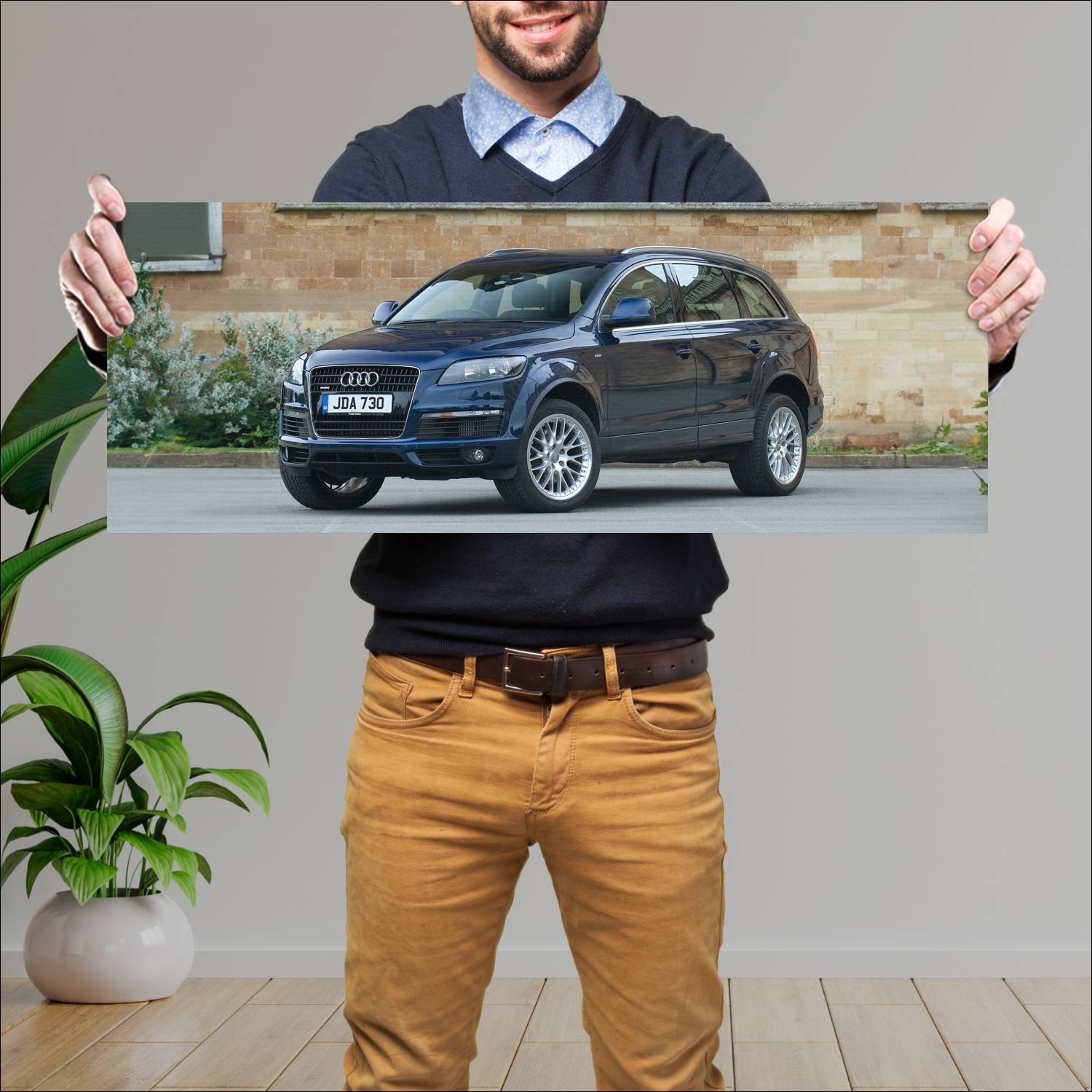 Cuadro grande 30x80cm 2007 audi q7 s line uk auto 286 Audi