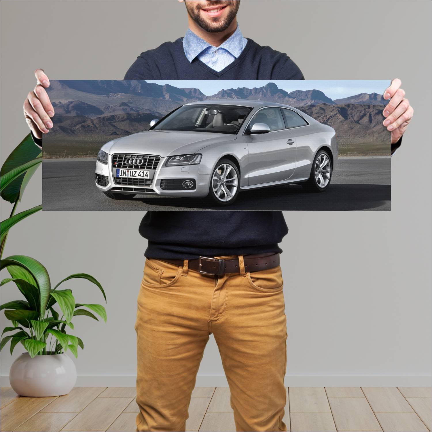 Cuadro grande 30x80cm 2007 audi s5 coupe auto 301 Audi