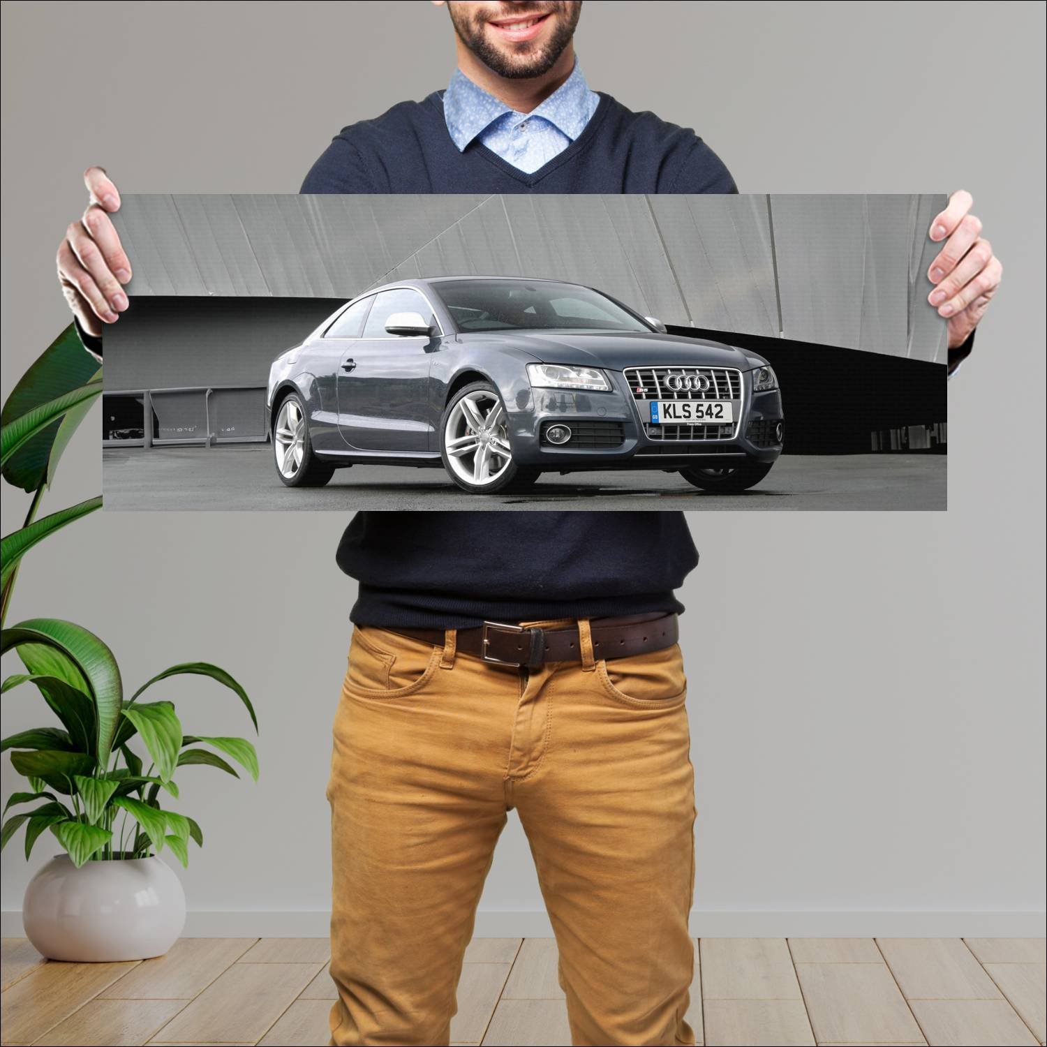 Cuadro grande 30x80cm 2007 audi s5 coupe uk auto 302 Audi