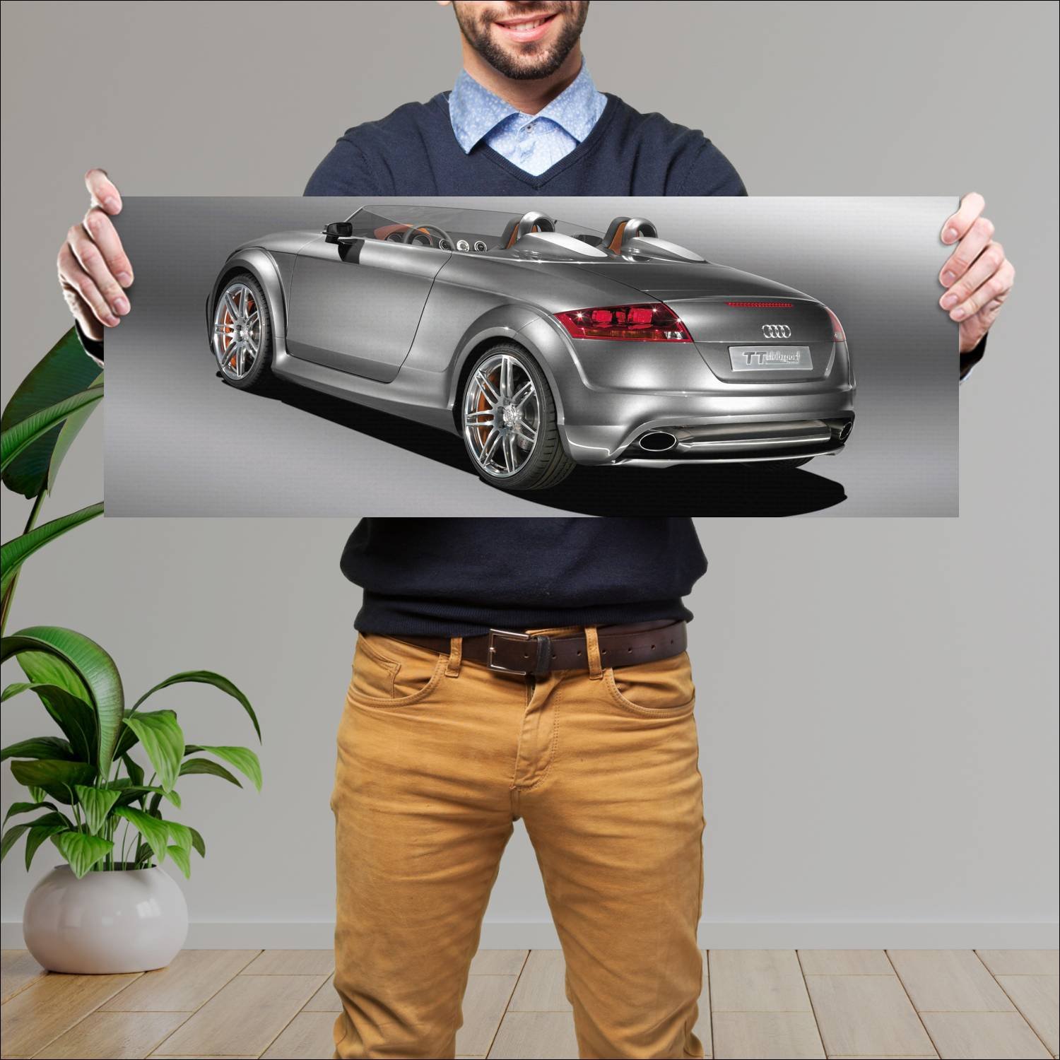 Cuadro grande 30x80cm 2007 audi tt clubsport quatt 306 Audi