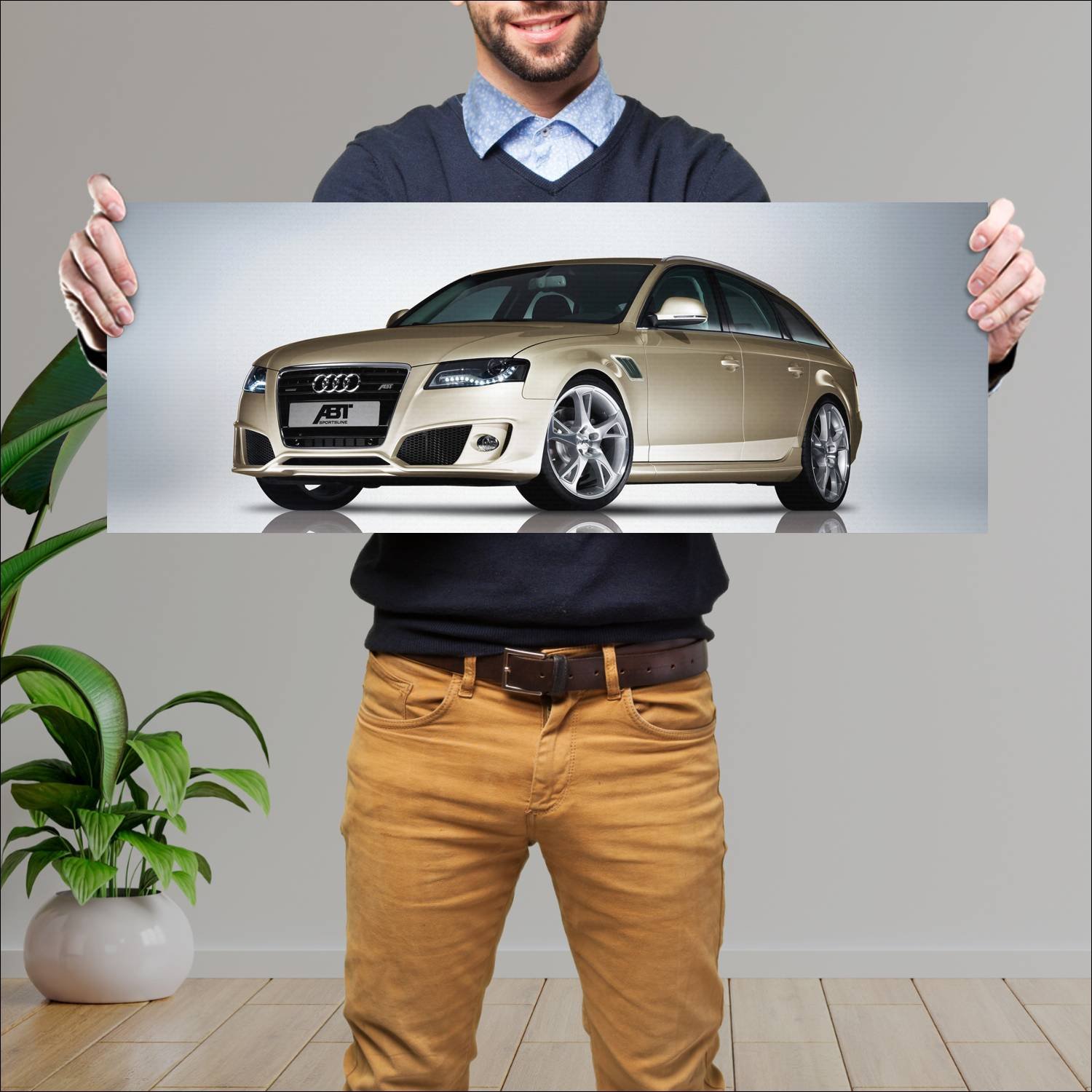 Cuadro grande 30x80cm 2008 abt as4 avant auto 316 Audi