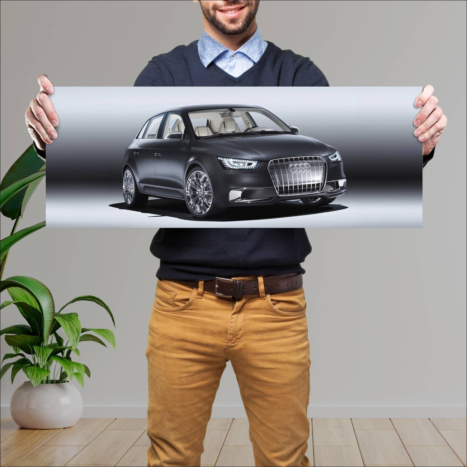 Cuadro grande 30x80cm 2008 audi a1 sportback conce 318 Audi