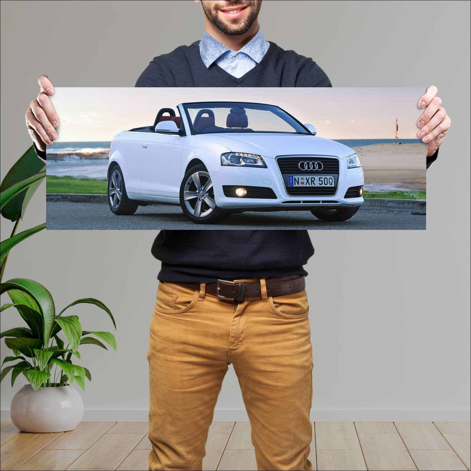 Cuadro grande 30x80cm 2008 audi a3 cabriolet au 85 324 Audi
