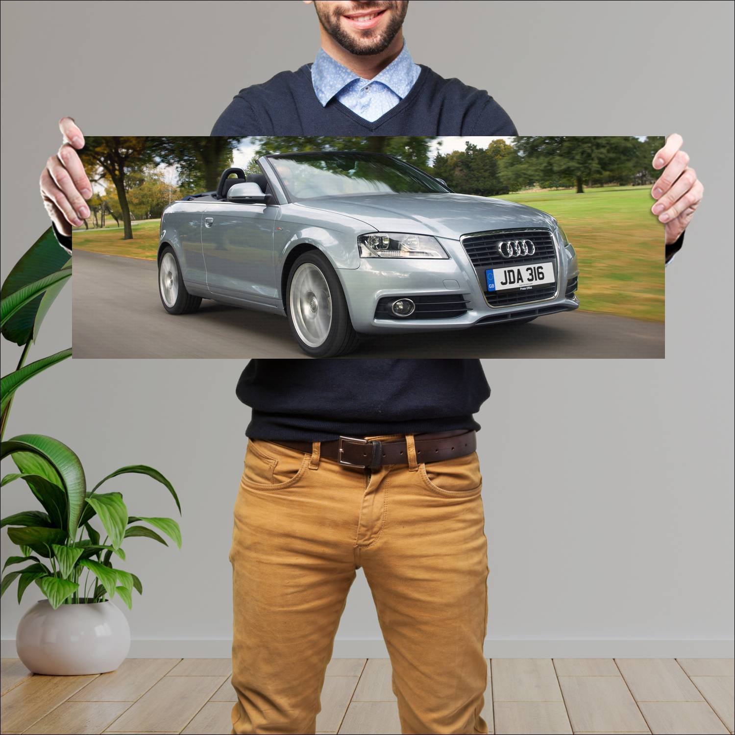 Cuadro grande 30x80cm 2008 audi a3 cabriolet s lin 328 Audi