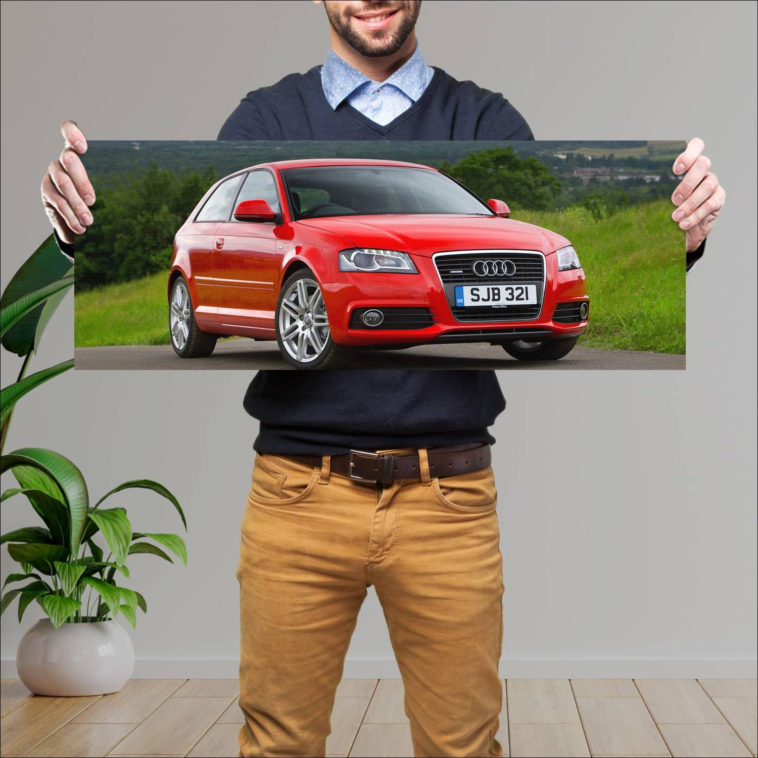 Cuadro grande 30x80cm 2008 audi a3 s line uk auto 332 Audi