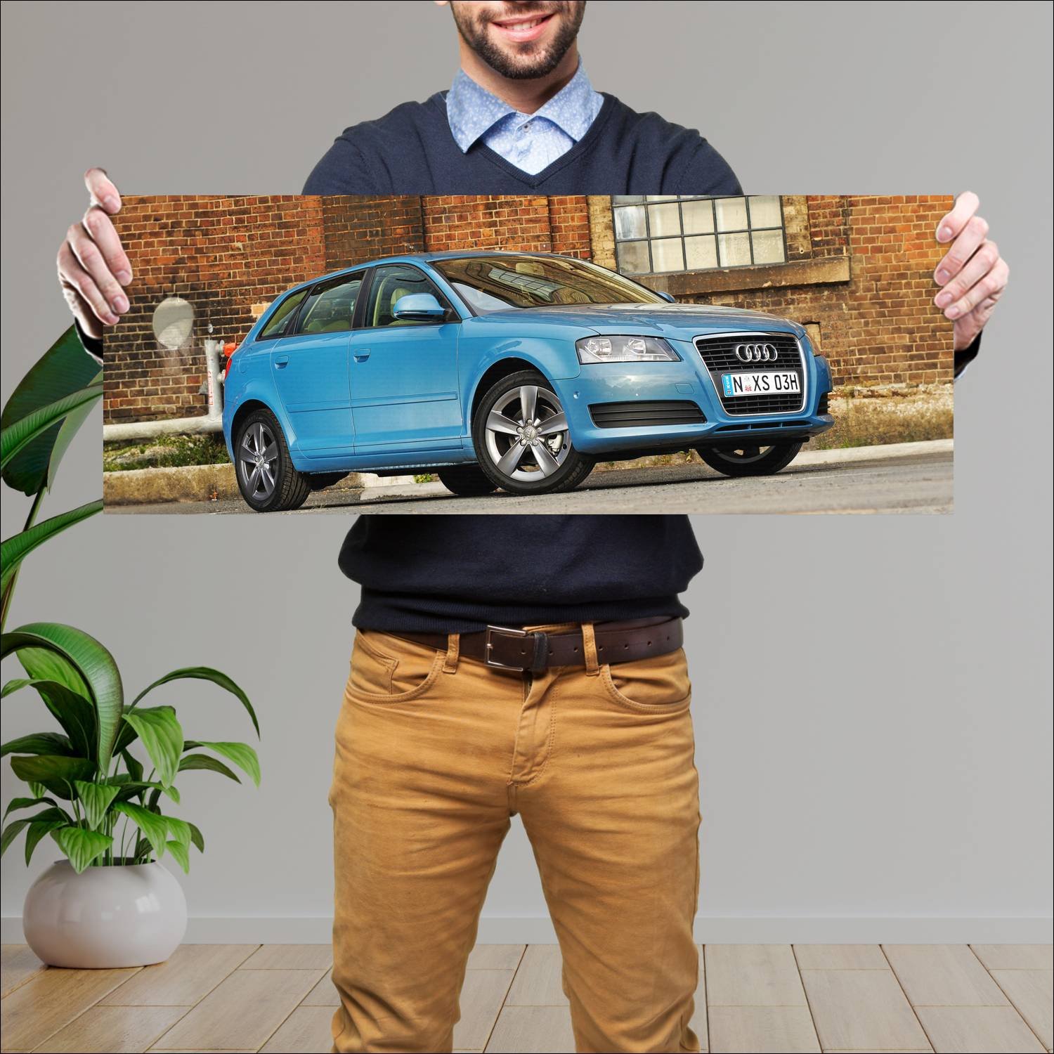 Cuadro grande 30x80cm 2008 audi a3 sportback au 85 334 Audi