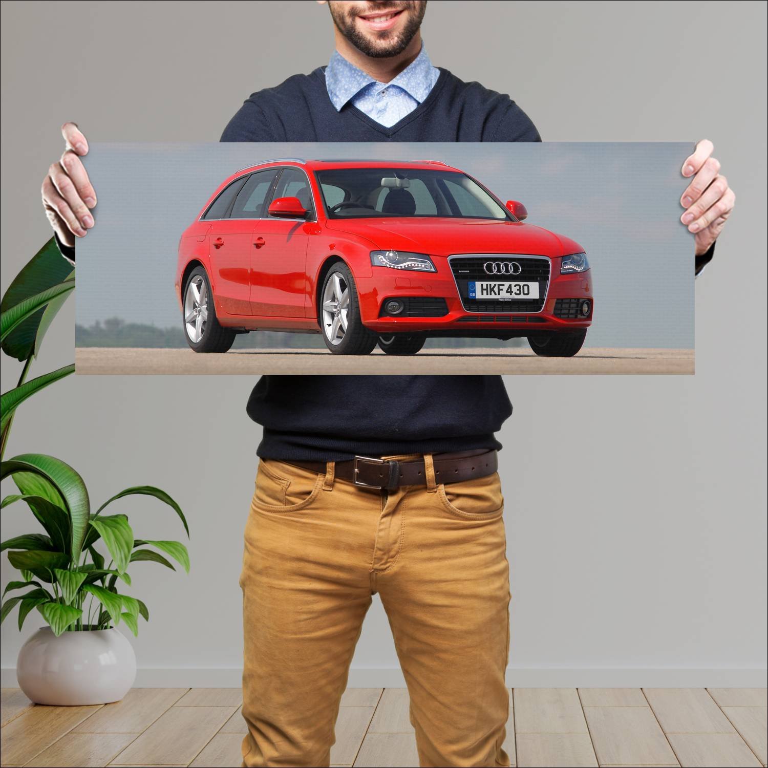 Cuadro grande 30x80cm 2008 audi a4 avant uk auto 342 Audi