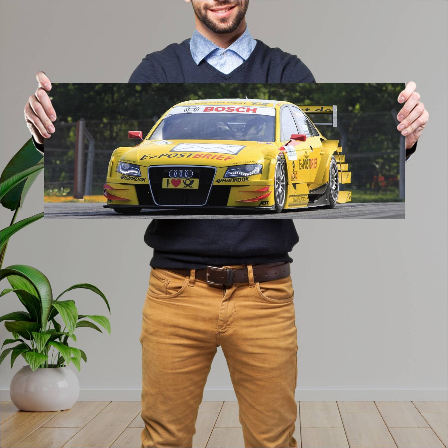 Cuadro grande 30x80cm 2008 audi a4 dtm auto 343 Audi