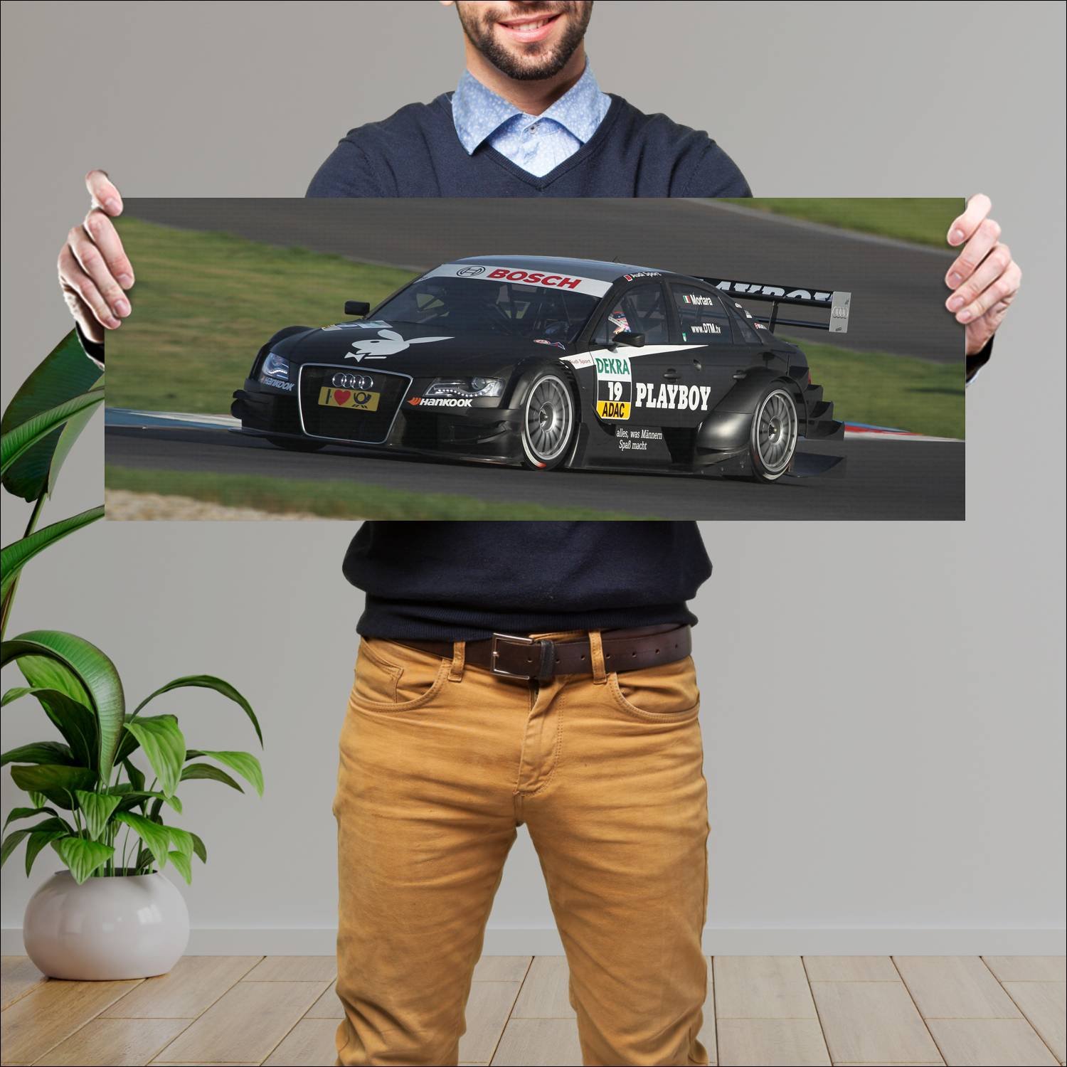 Cuadro grande 30x80cm 2008 audi a4 dtm auto 344 Audi