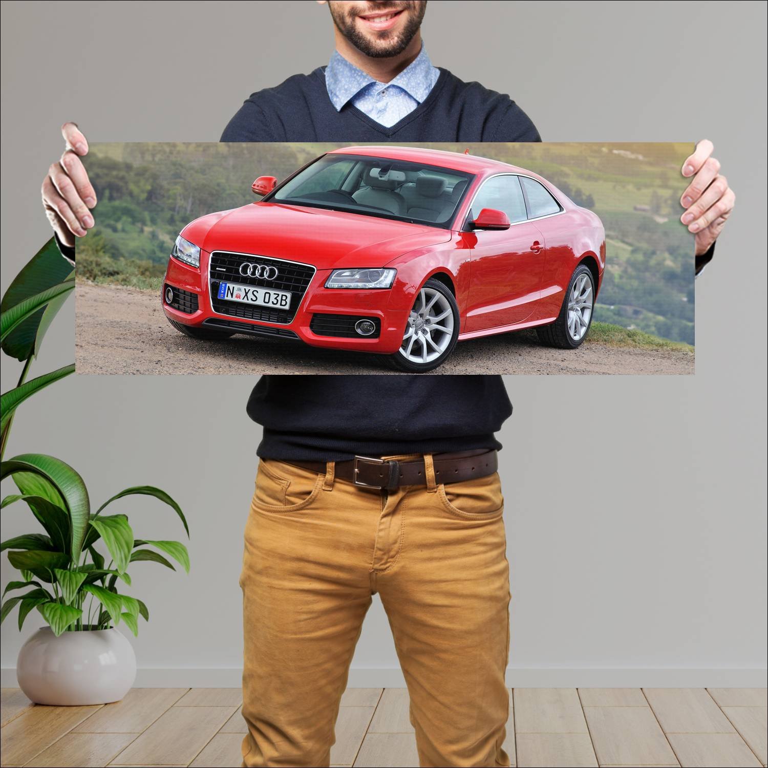 Cuadro grande 30x80cm 2008 audi a5 coupe s line au 352 Audi