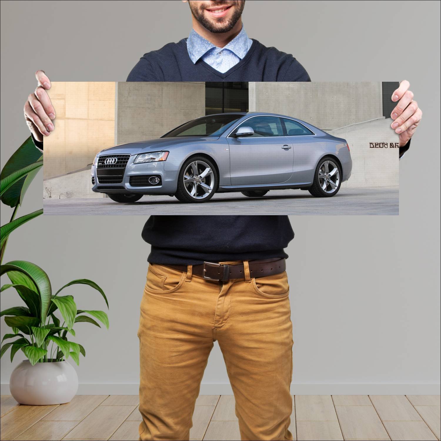 Cuadro grande 30x80cm 2008 audi a5 coupe s line us 353 Audi