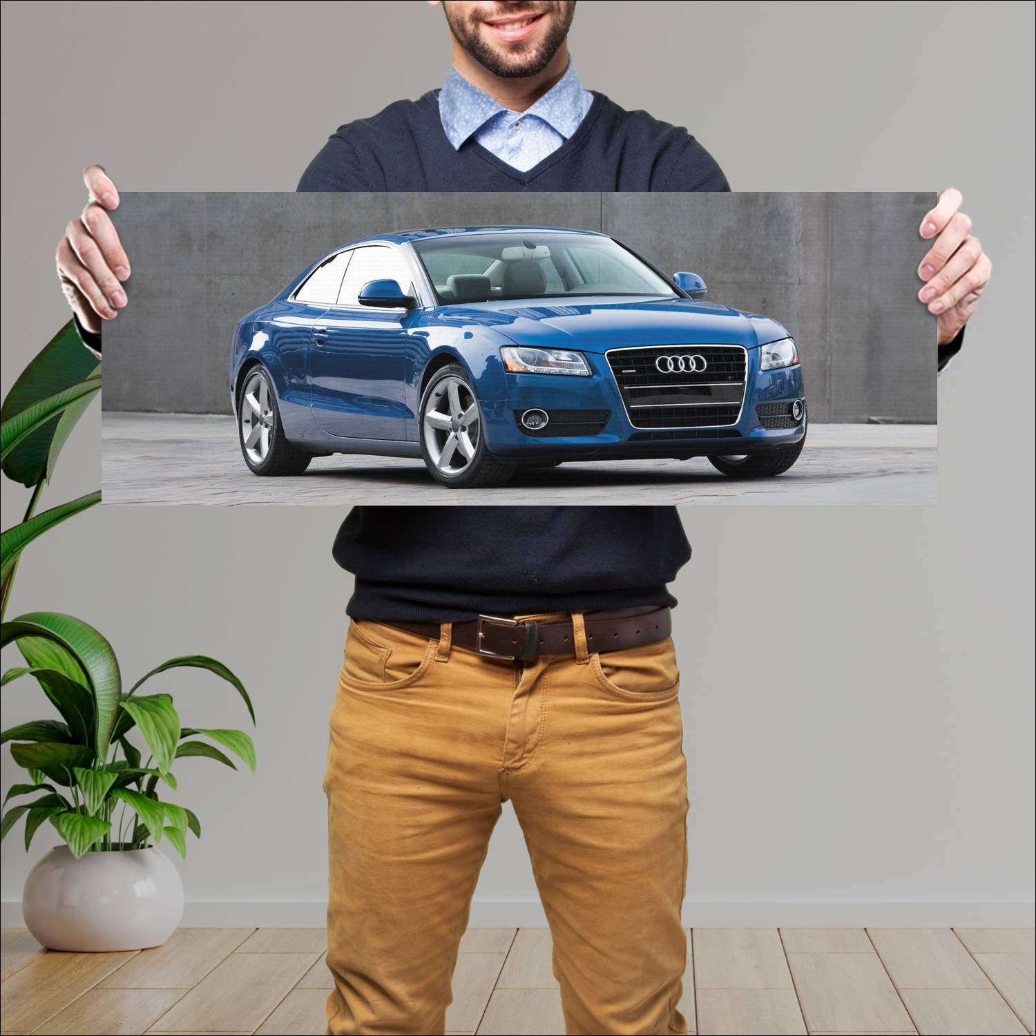 Cuadro grande 30x80cm 2008 audi a5 coupe us auto 355 Audi