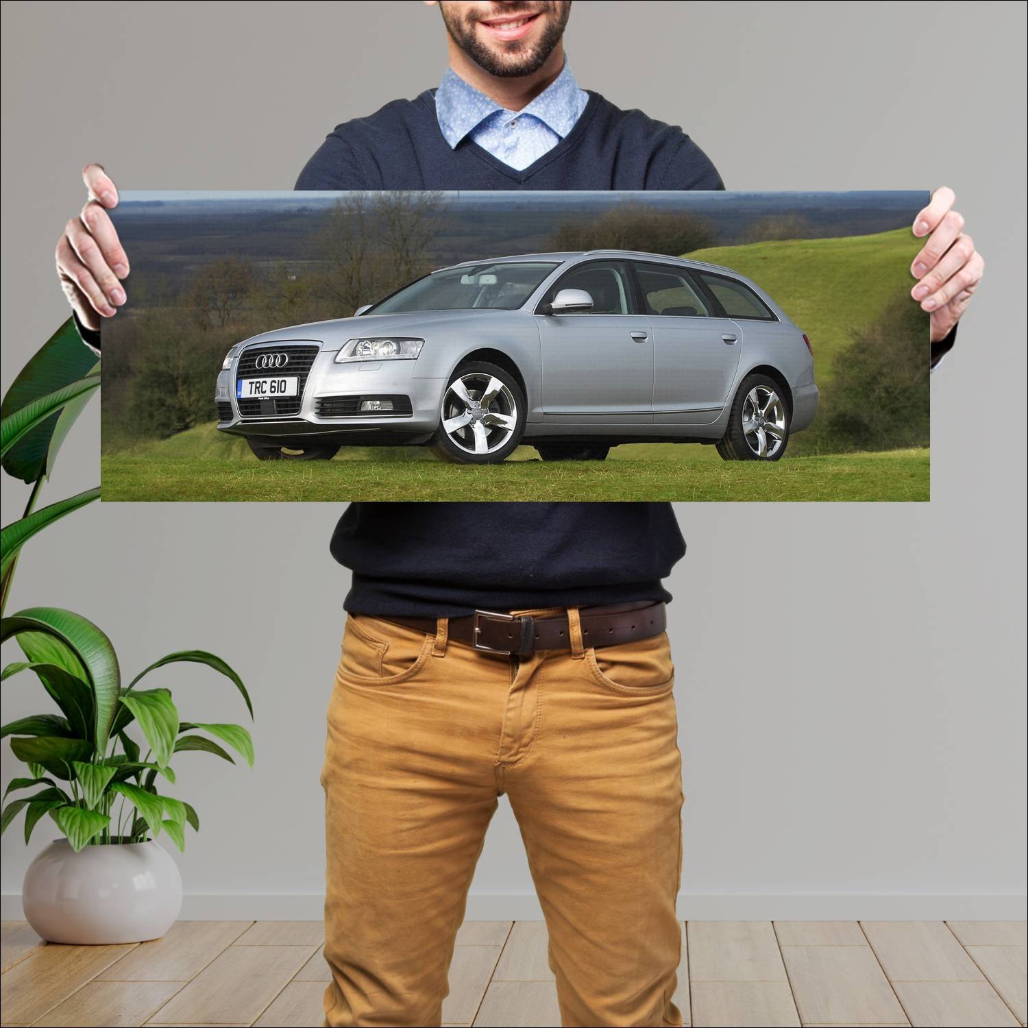 Cuadro grande 30x80cm 2008 audi a6 avant uk auto 359 Audi