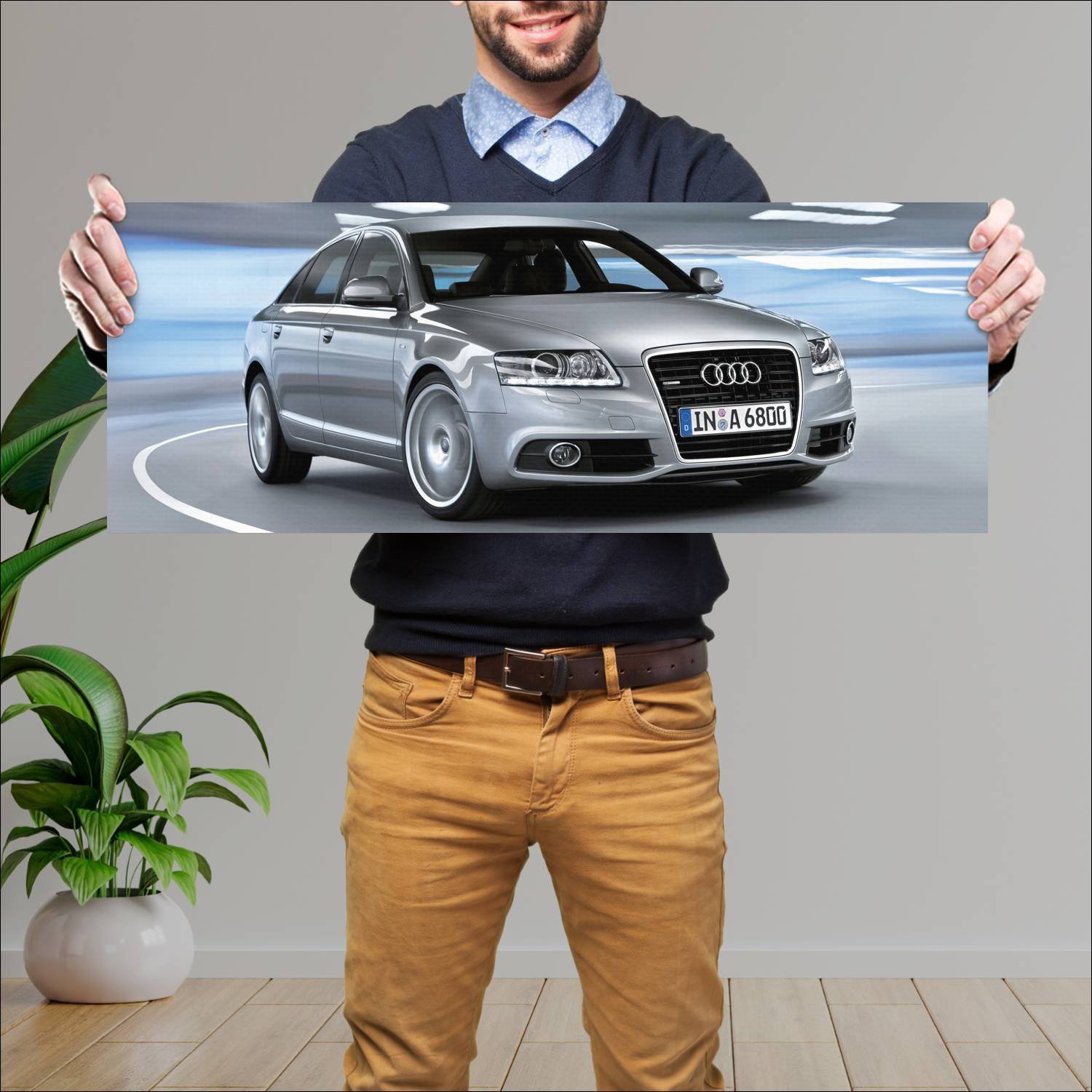 Cuadro grande 30x80cm 2008 audi a6 sedan s line 28 363 Audi