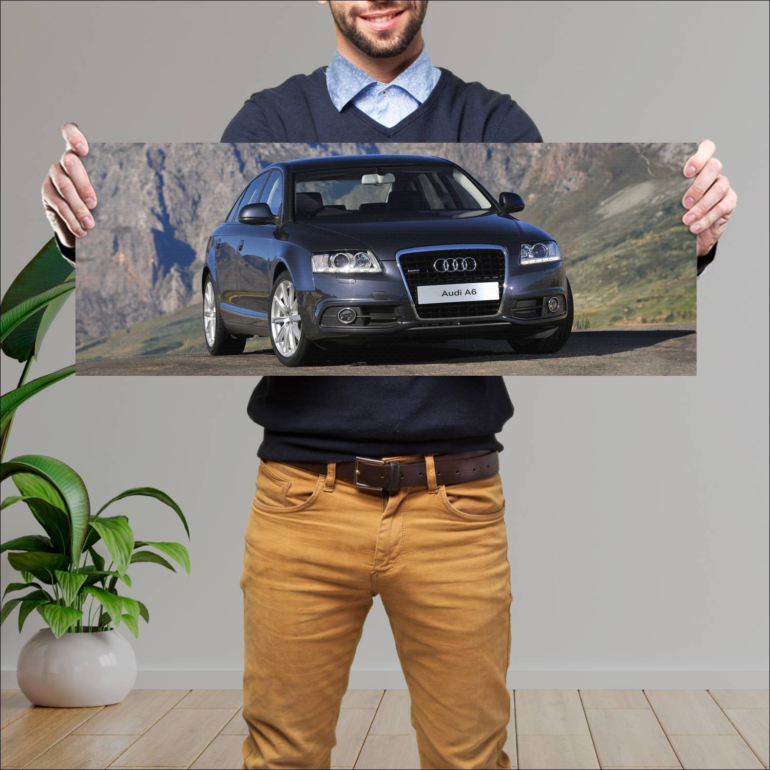 Cuadro grande 30x80cm 2008 audi a6 sedan s line za 364 Audi