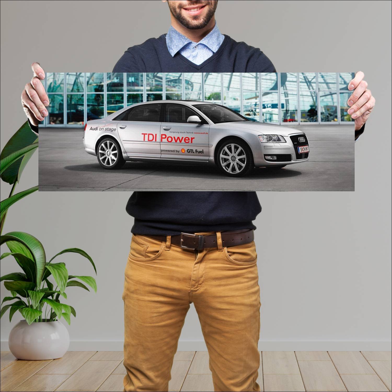 Cuadro grande 30x80cm 2008 audi a8 gtl fuel concep 365 Audi