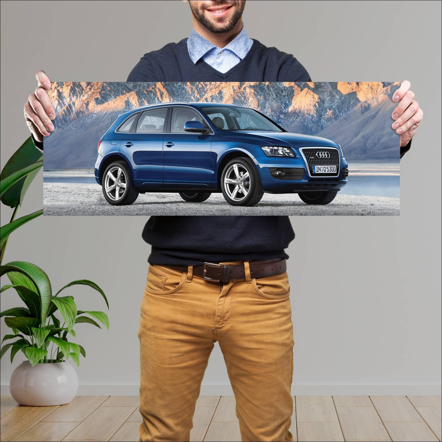 Cuadro grande 30x80cm 2008 audi q5 auto 368 Audi