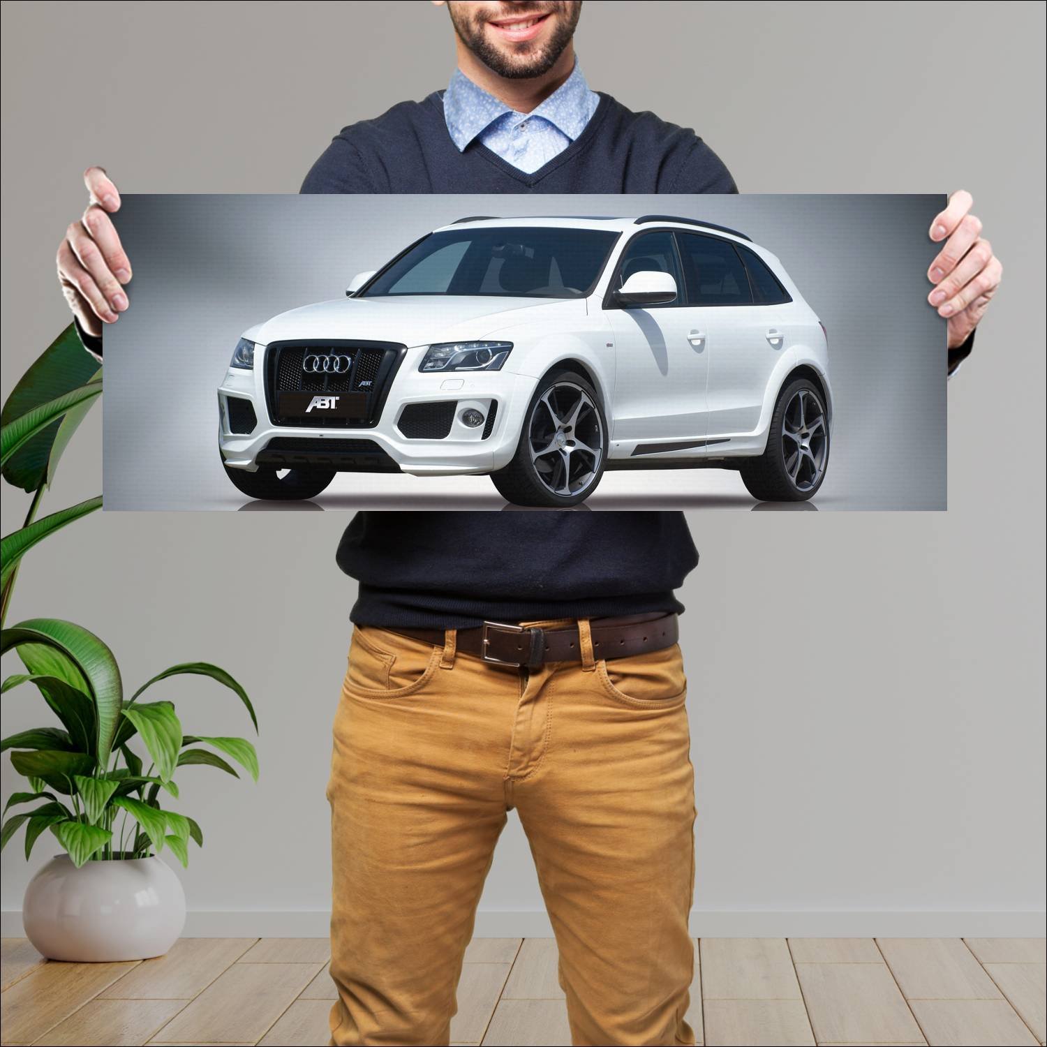 Cuadro grande 30x80cm 2008 audi q5 by abt auto 369 Audi