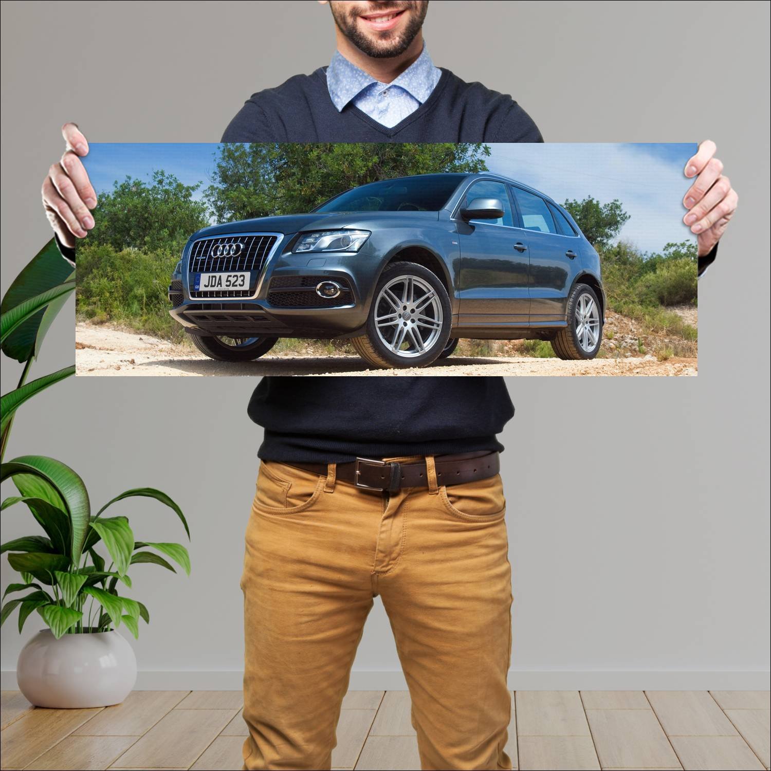 Cuadro grande 30x80cm 2008 audi q5 s line uk auto 371 Audi