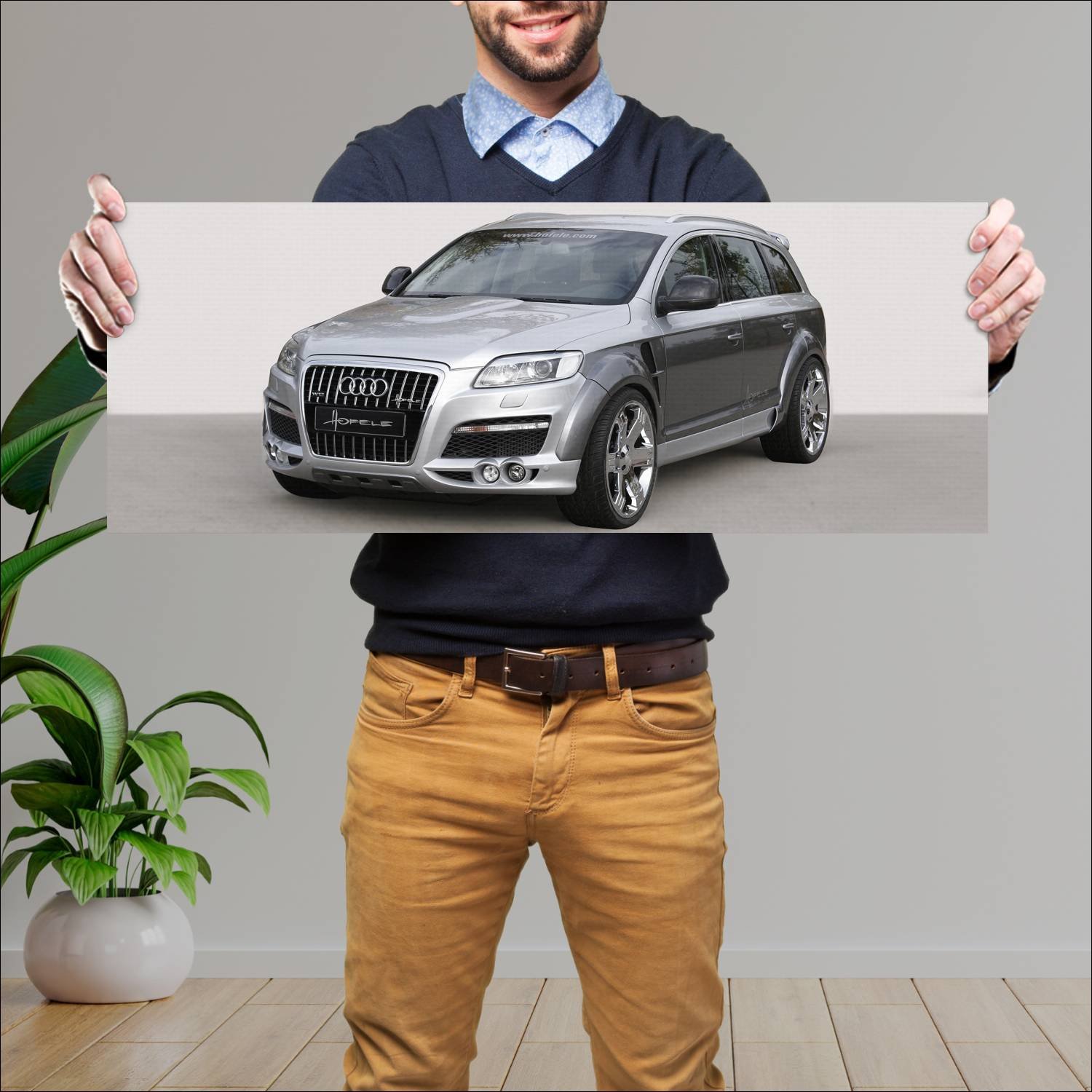 Cuadro grande 30x80cm 2008 audi q7 by hofele auto 373 Audi
