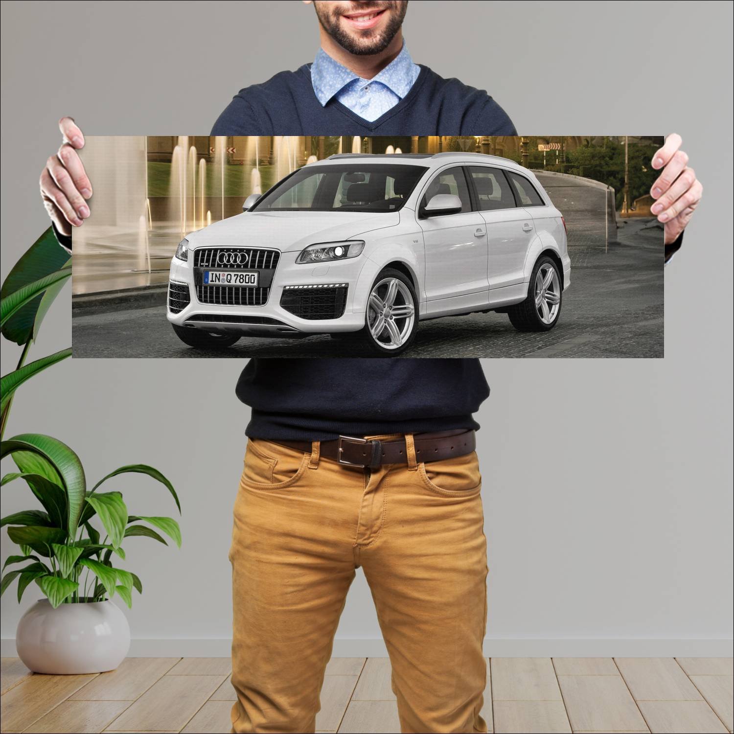 Cuadro grande 30x80cm 2008 audi q7 v12 auto 375 Audi