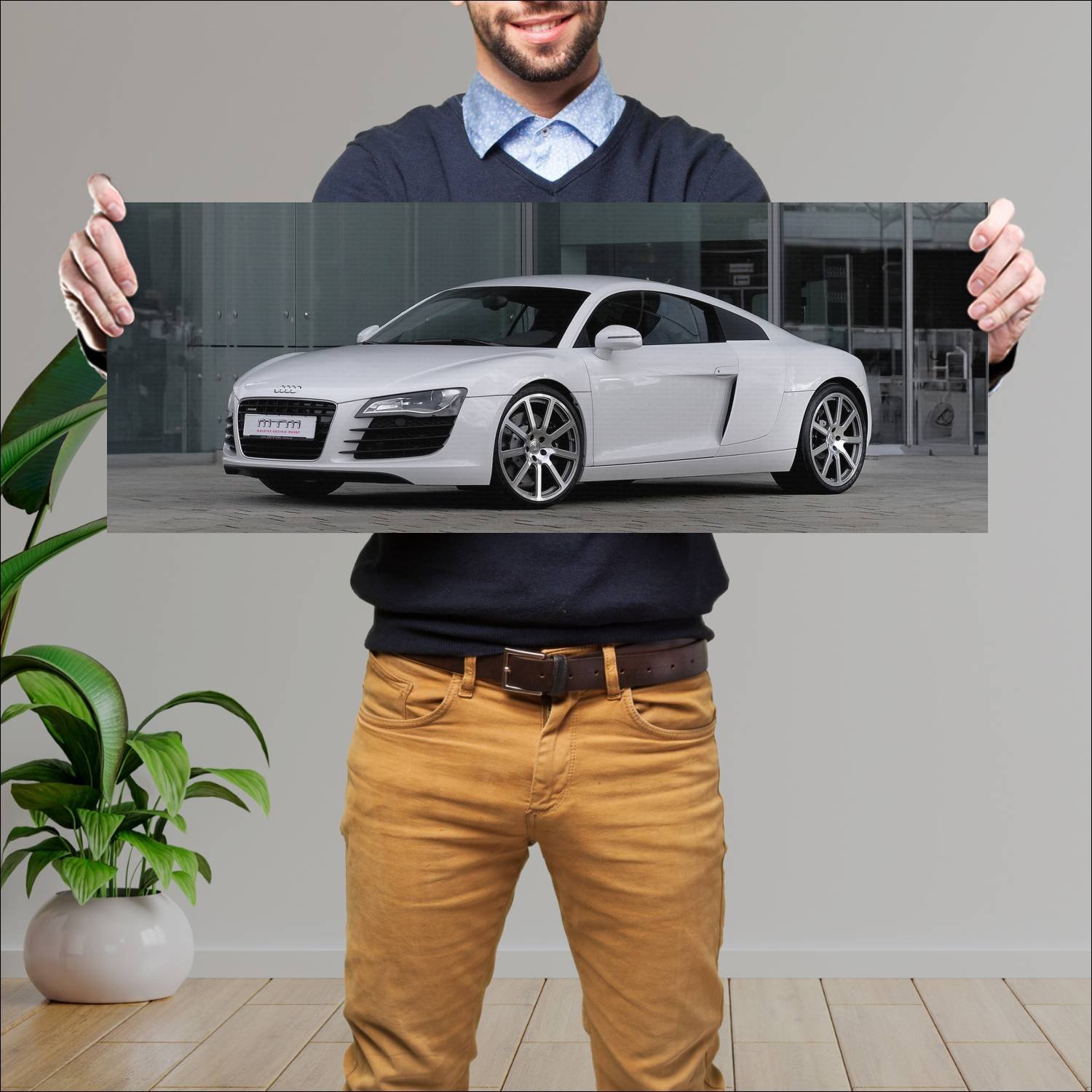 Cuadro grande 30x80cm 2008 audi r8 coupe by mtm 11 381 Audi