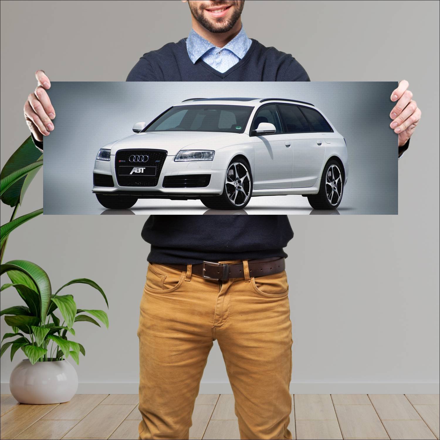 Cuadro grande 30x80cm 2008 audi rs 6 avant by abt 393 Audi