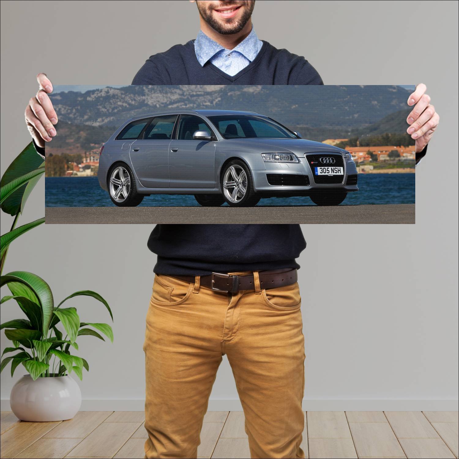 Cuadro grande 30x80cm 2008 audi rs 6 avant uk Audi