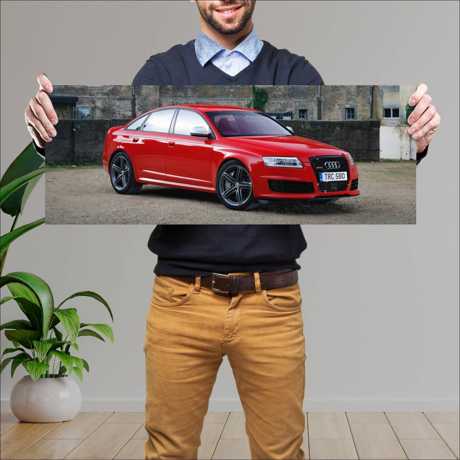 Cuadro grande 30x80cm 2008 audi rs 6 saloon uk 286 398 Audi
