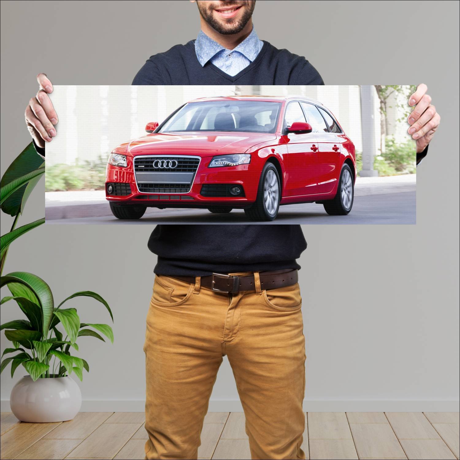 Cuadro grande 30x80cm 2009 audi a4 avant us auto 437 Audi