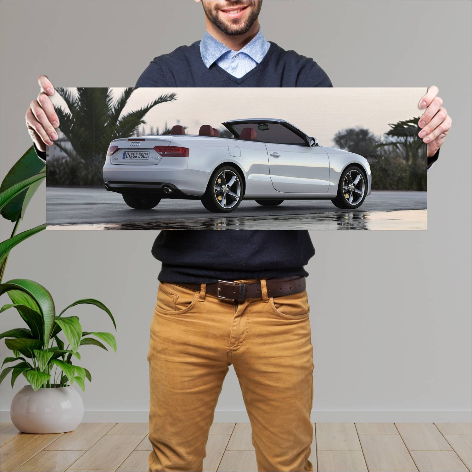 Cuadro grande 30x80cm 2009 audi a5 cabriolet auto 438 Audi