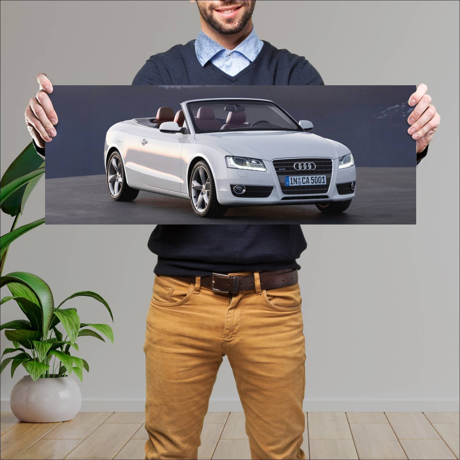Cuadro grande 30x80cm 2009 audi a5 cabriolet auto 439 Audi