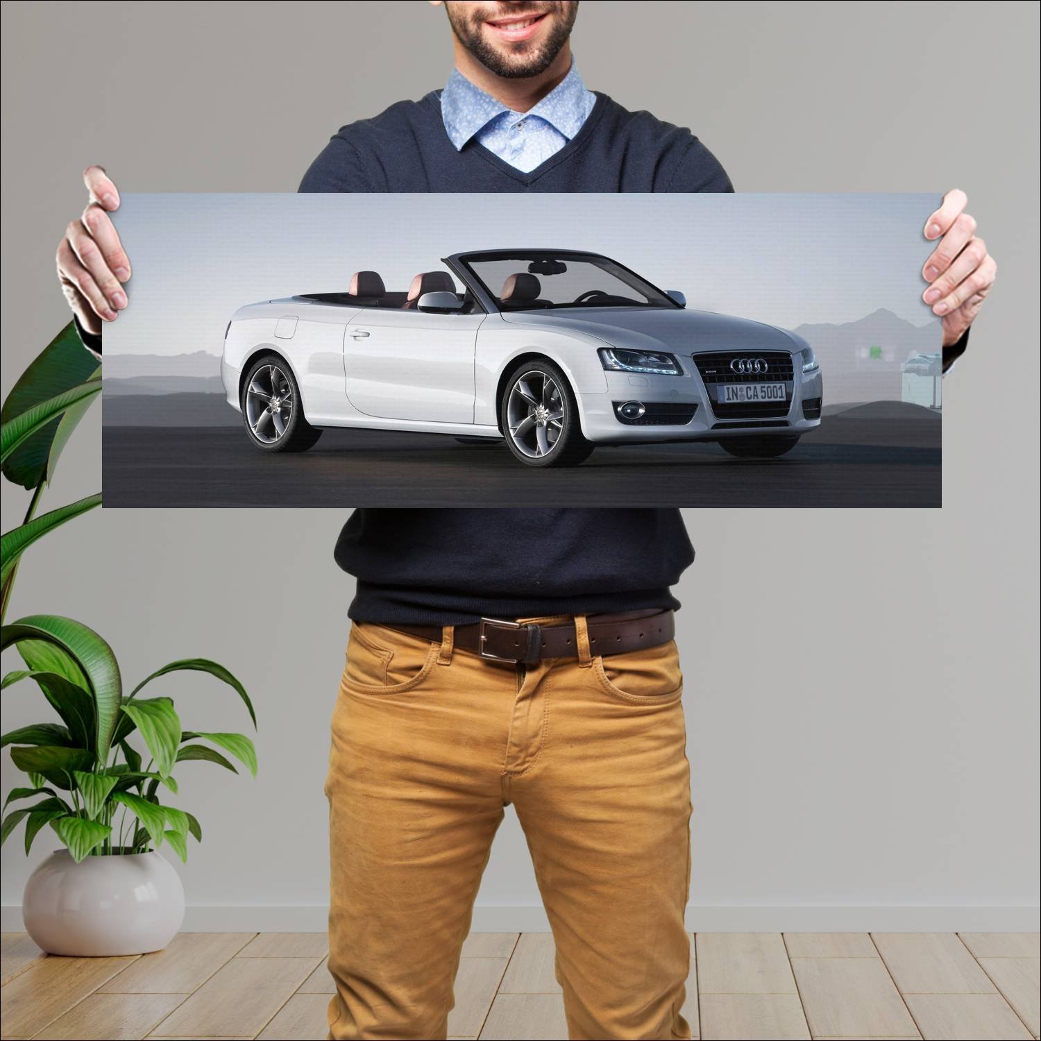 Cuadro grande 30x80cm 2009 audi a5 cabriolet auto 440 Audi