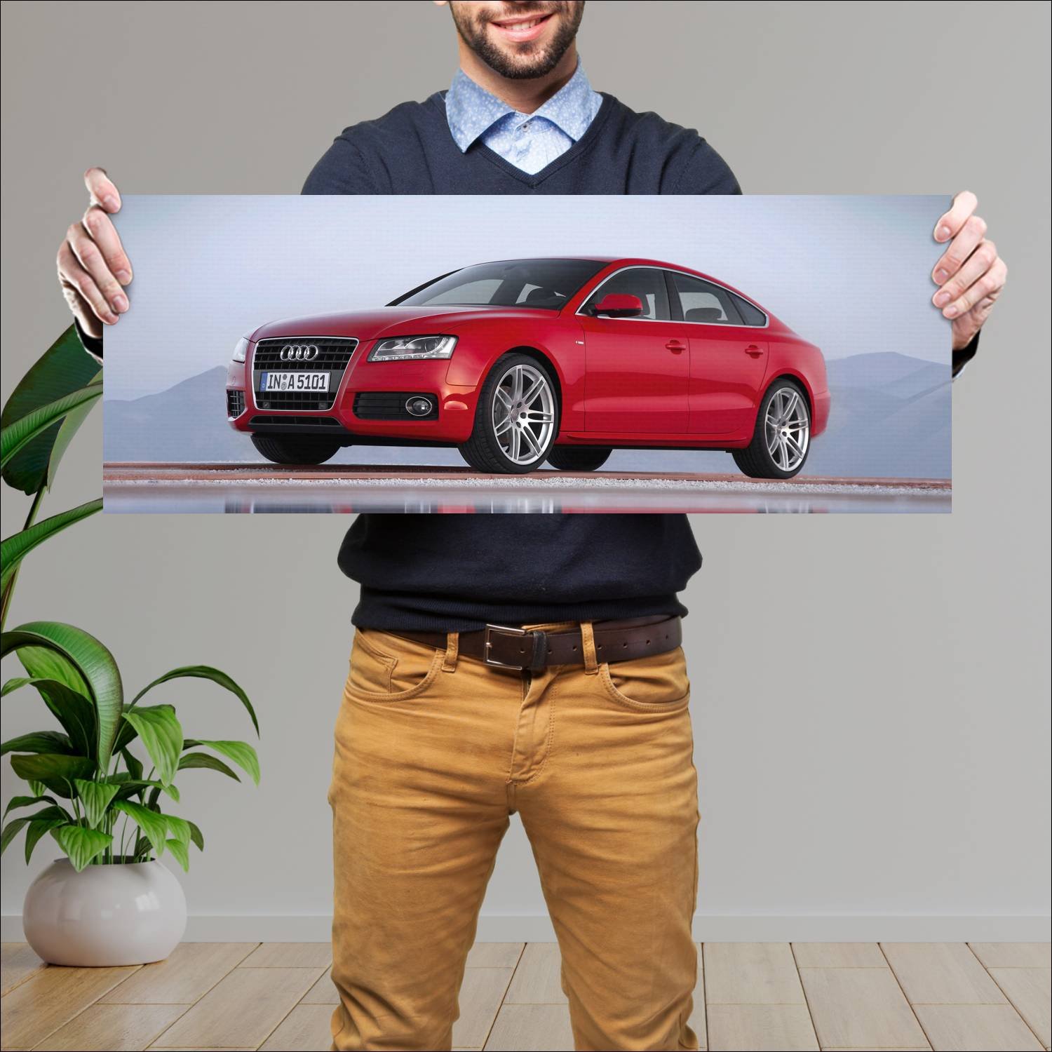 Cuadro grande 30x80cm 2009 audi a5 sportback s lin 444 Audi