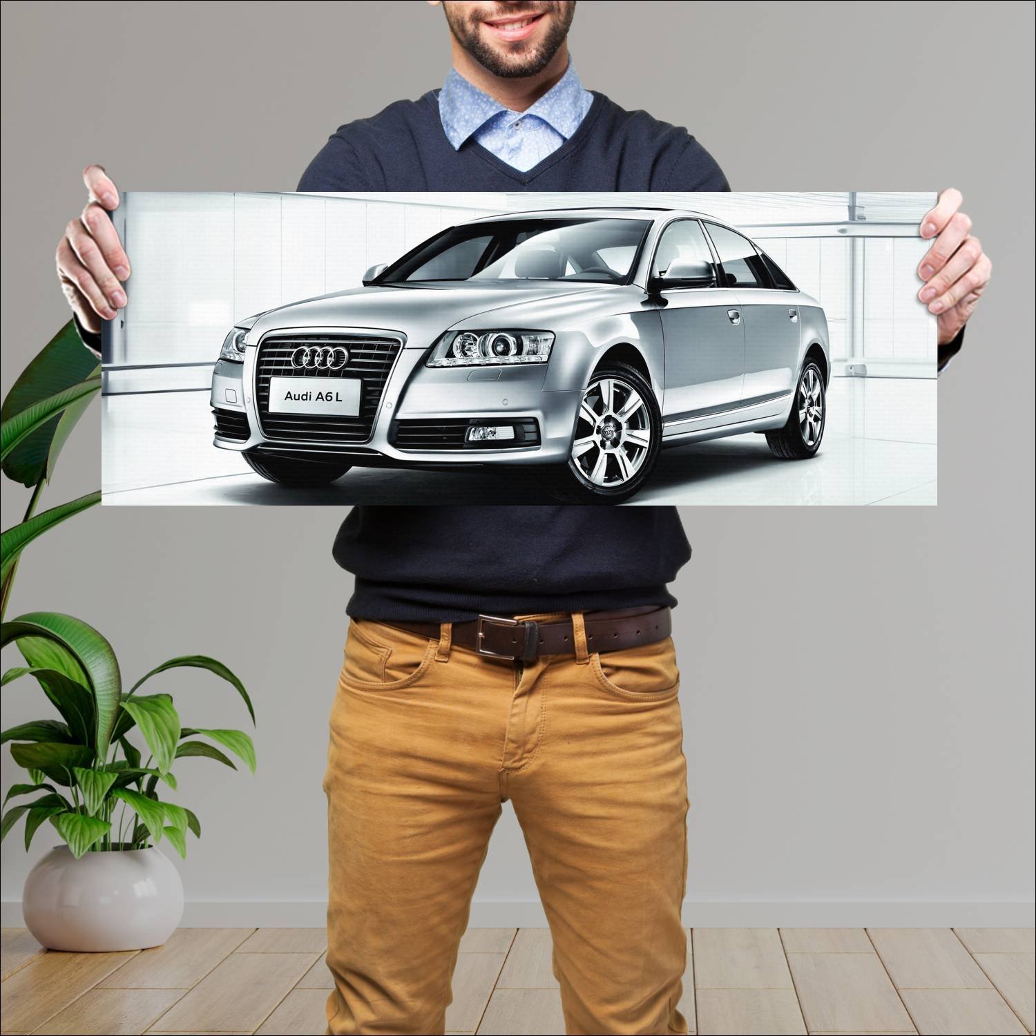 Cuadro grande 30x80cm 2009 audi a6 l sedan cn Audi
