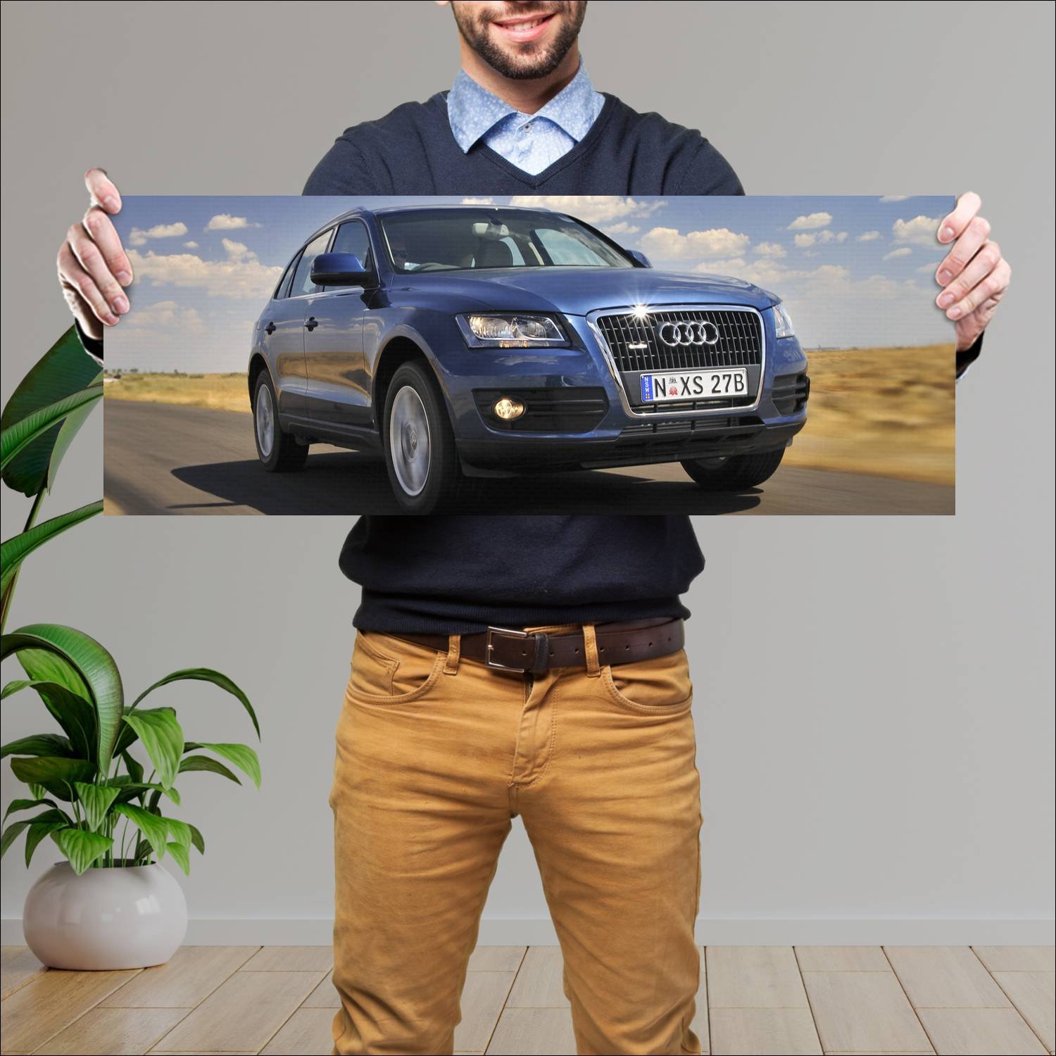 Cuadro grande 30x80cm 2009 audi q5 au auto 454 Audi