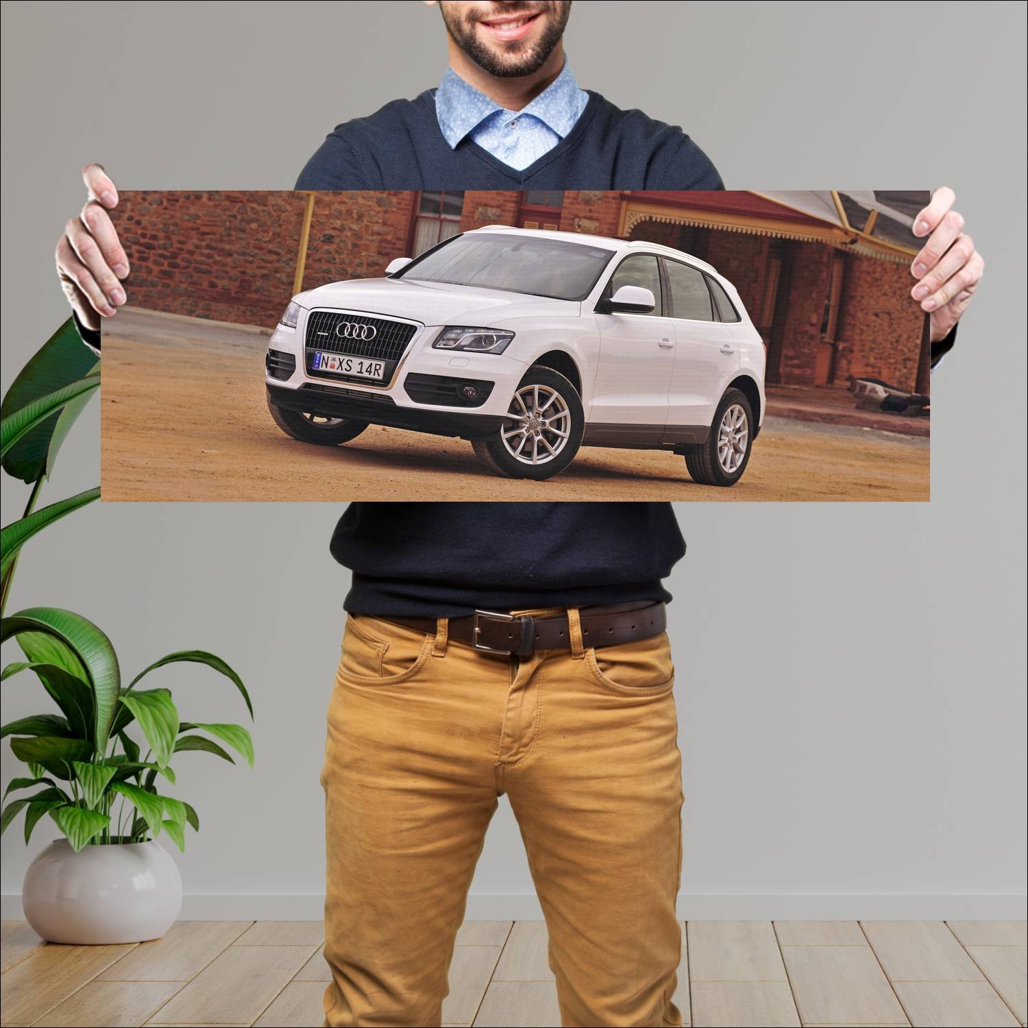 Cuadro grande 30x80cm 2009 audi q5 au auto 455 Audi