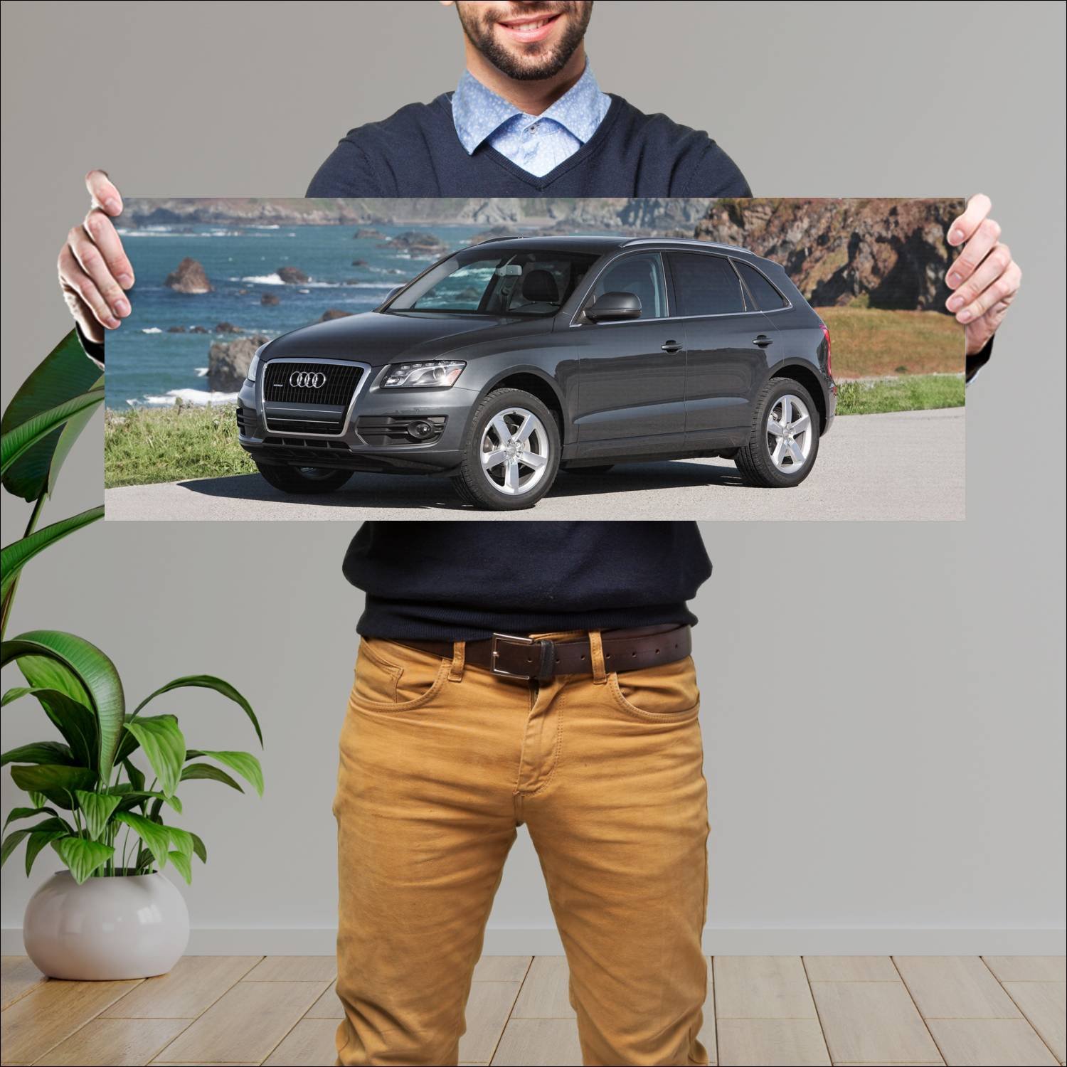 Cuadro grande 30x80cm 2009 audi q5 us auto 459 Audi