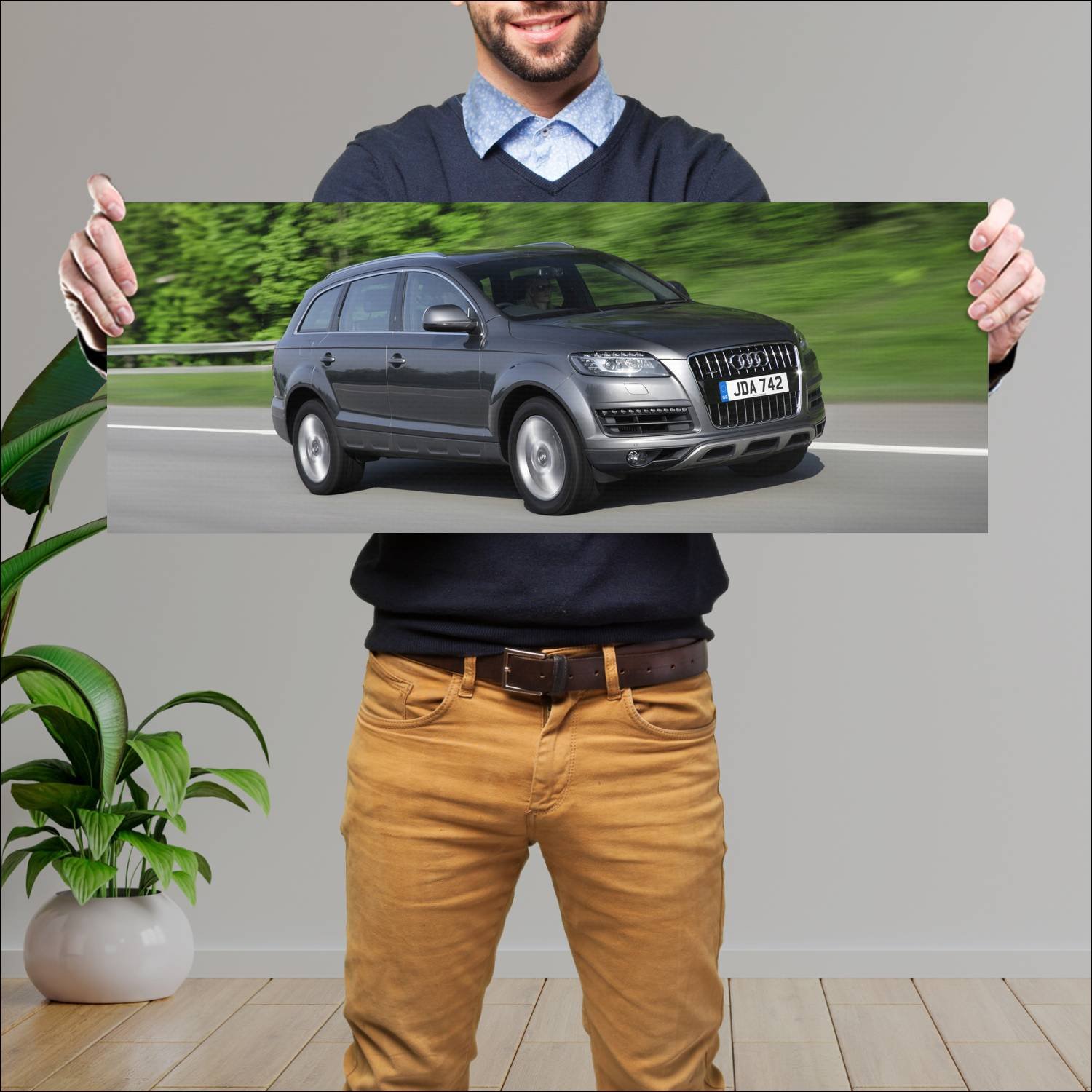 Cuadro grande 30x80cm 2009 audi q7 off road packag 463 Audi