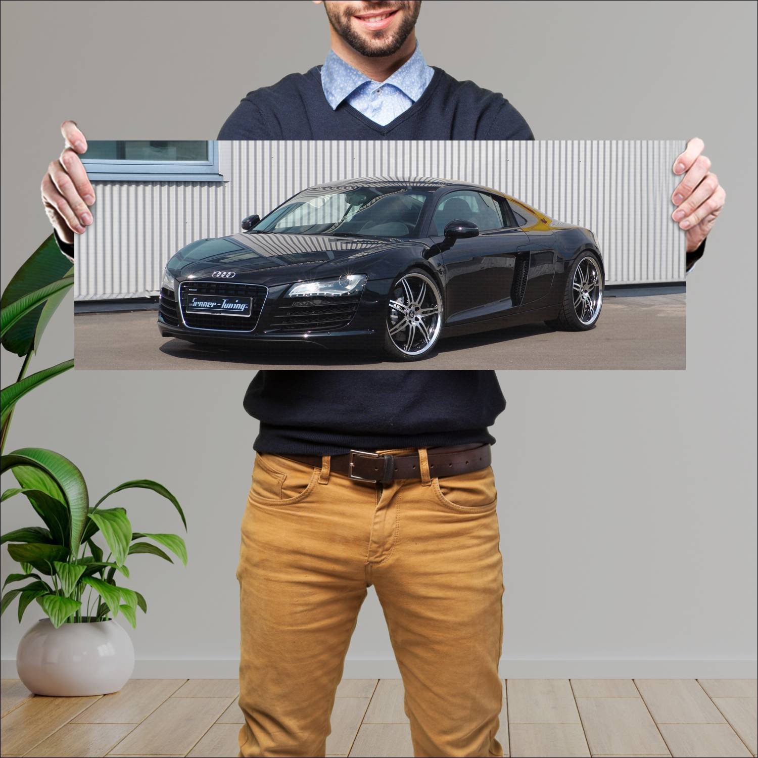 Cuadro grande 30x80cm 2009 audi r8 coupe by senner 469 Audi