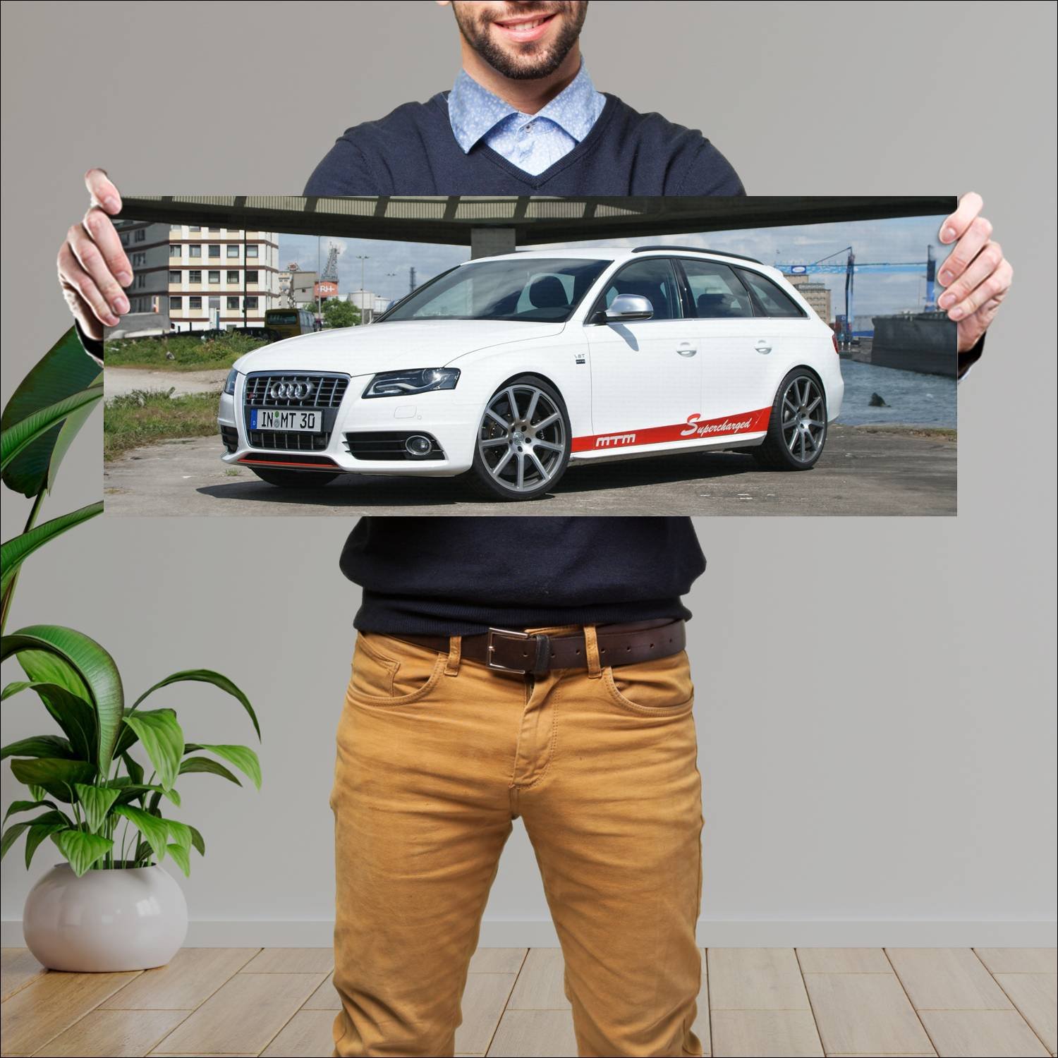Cuadro grande 30x80cm 2009 audi s4 avant by mtm 11 484 Audi