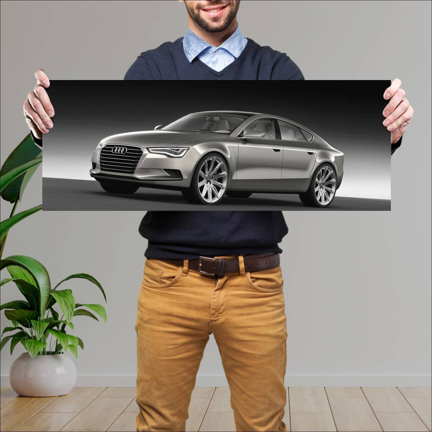 Cuadro grande 30x80cm 2009 audi sportback concept 495 Audi