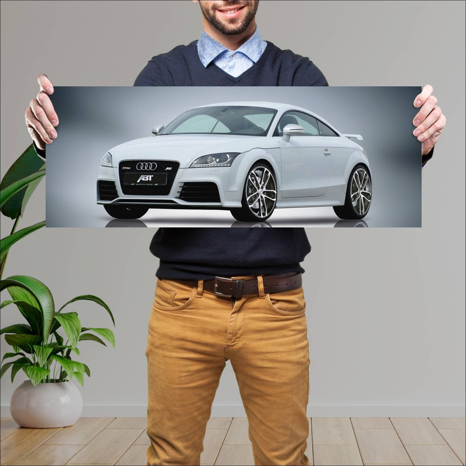 Cuadro grande 30x80cm 2009 audi tt rs coupe by abt 498 Audi